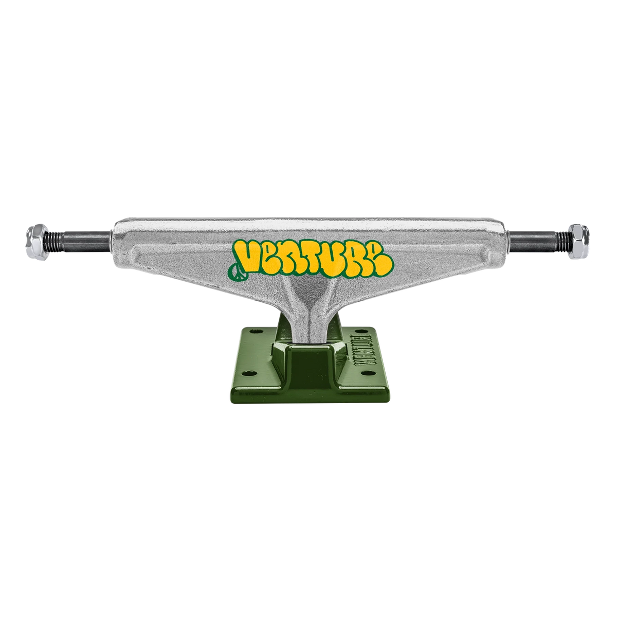 Venture Throw Polished/Green Trucks (Various Sizes)