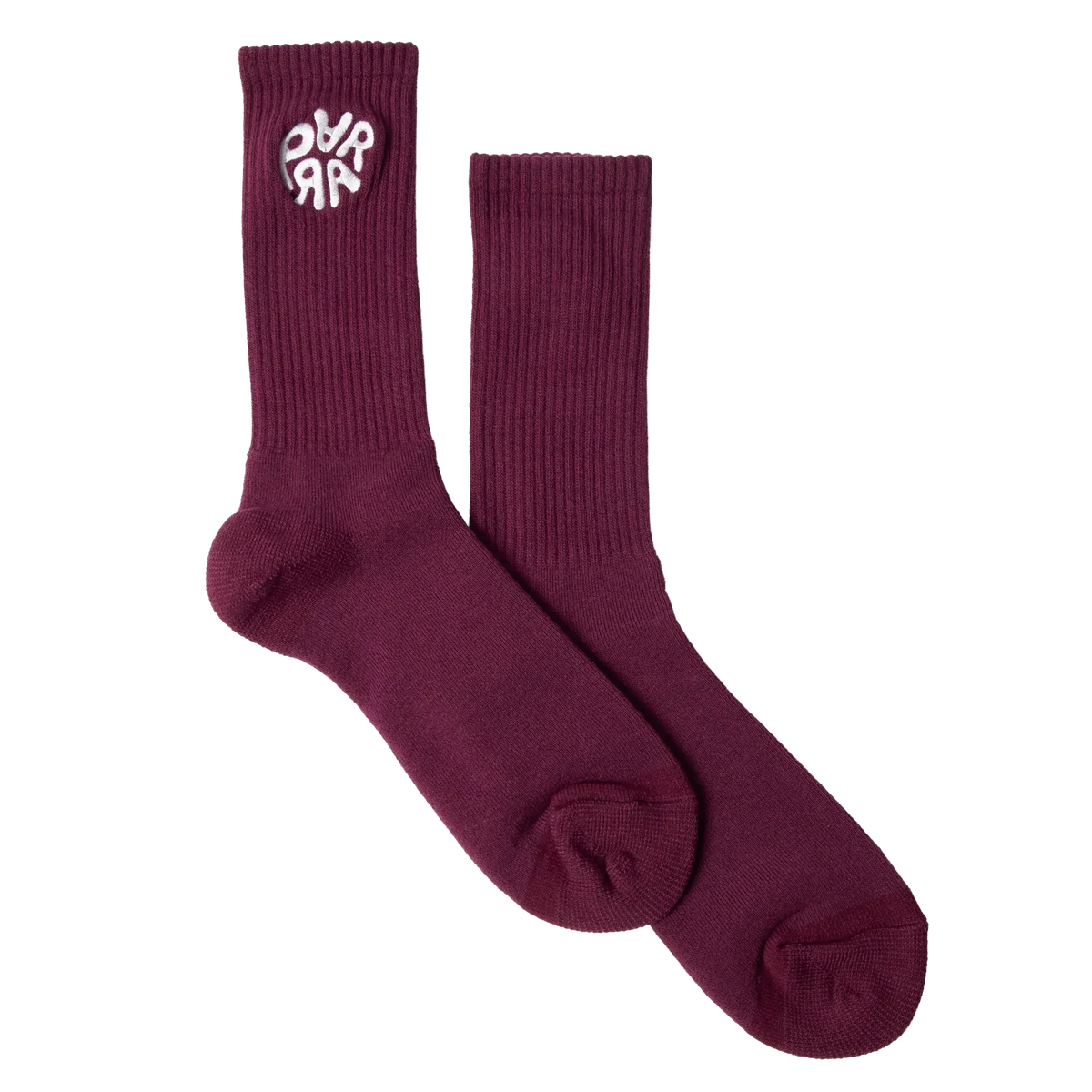 Parra 1976 Logo Crew Socks Purple Socks Parra 