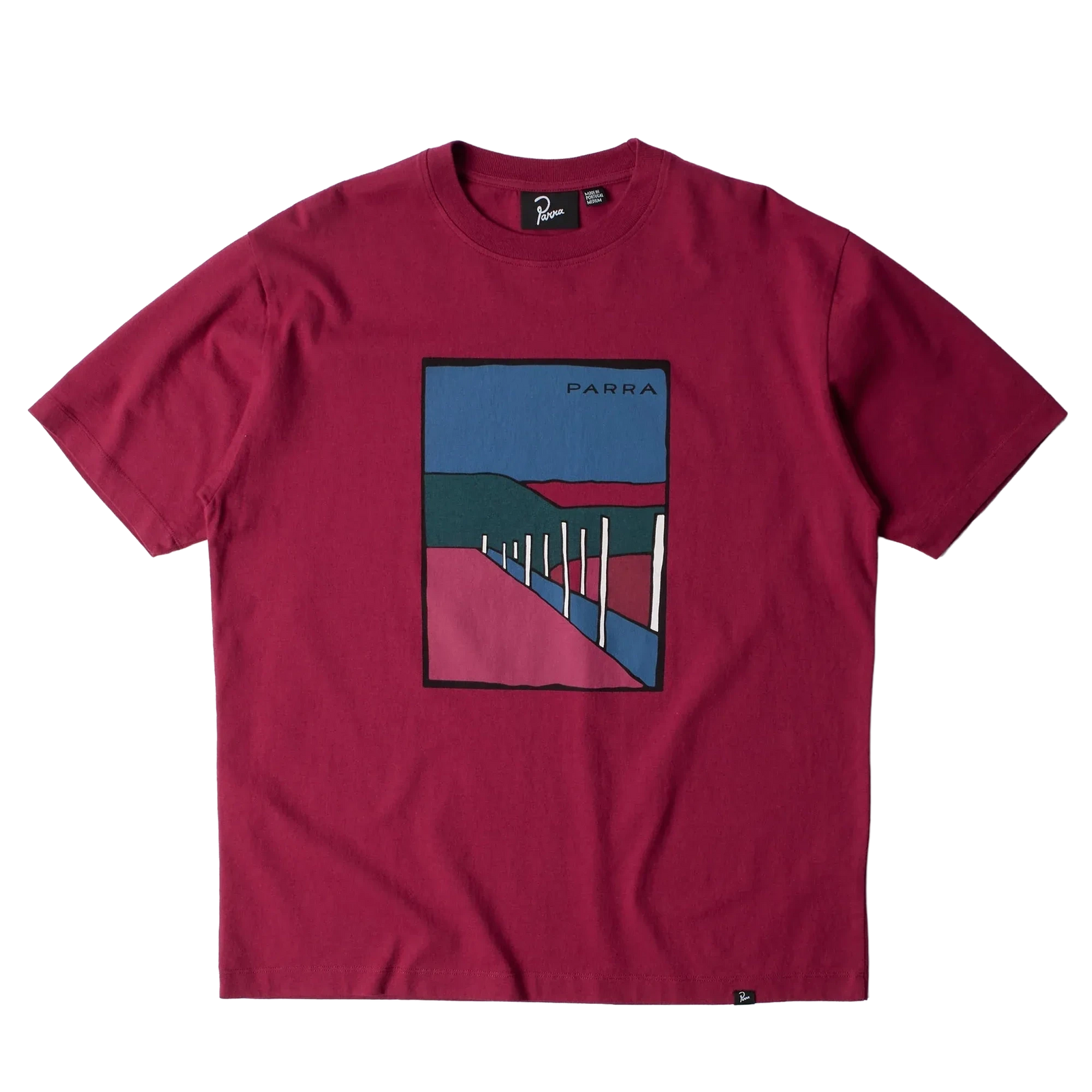 Parra Beach Parking Tee Raspberry Tees Parra 
