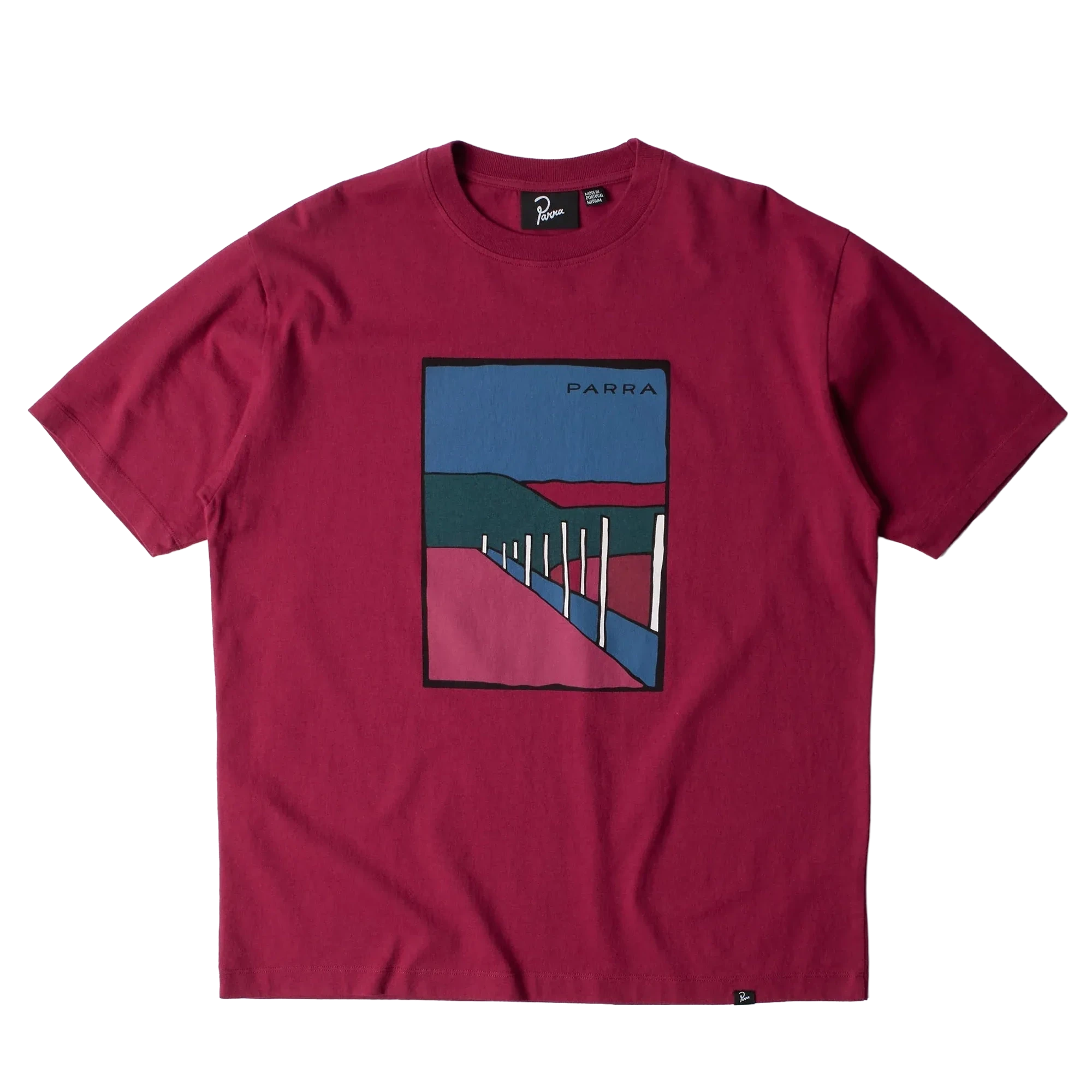 Parra Beach Parking Tee Raspberry Tees Parra 