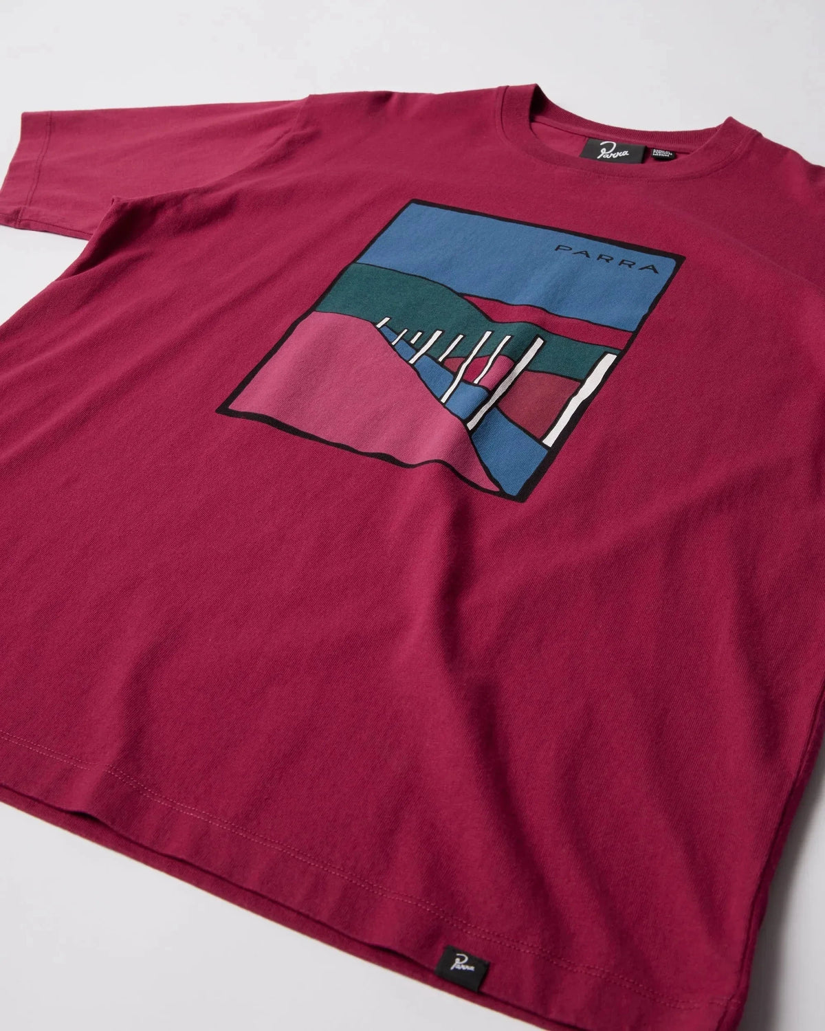 Parra Beach Parking Tee Raspberry Tees Parra 