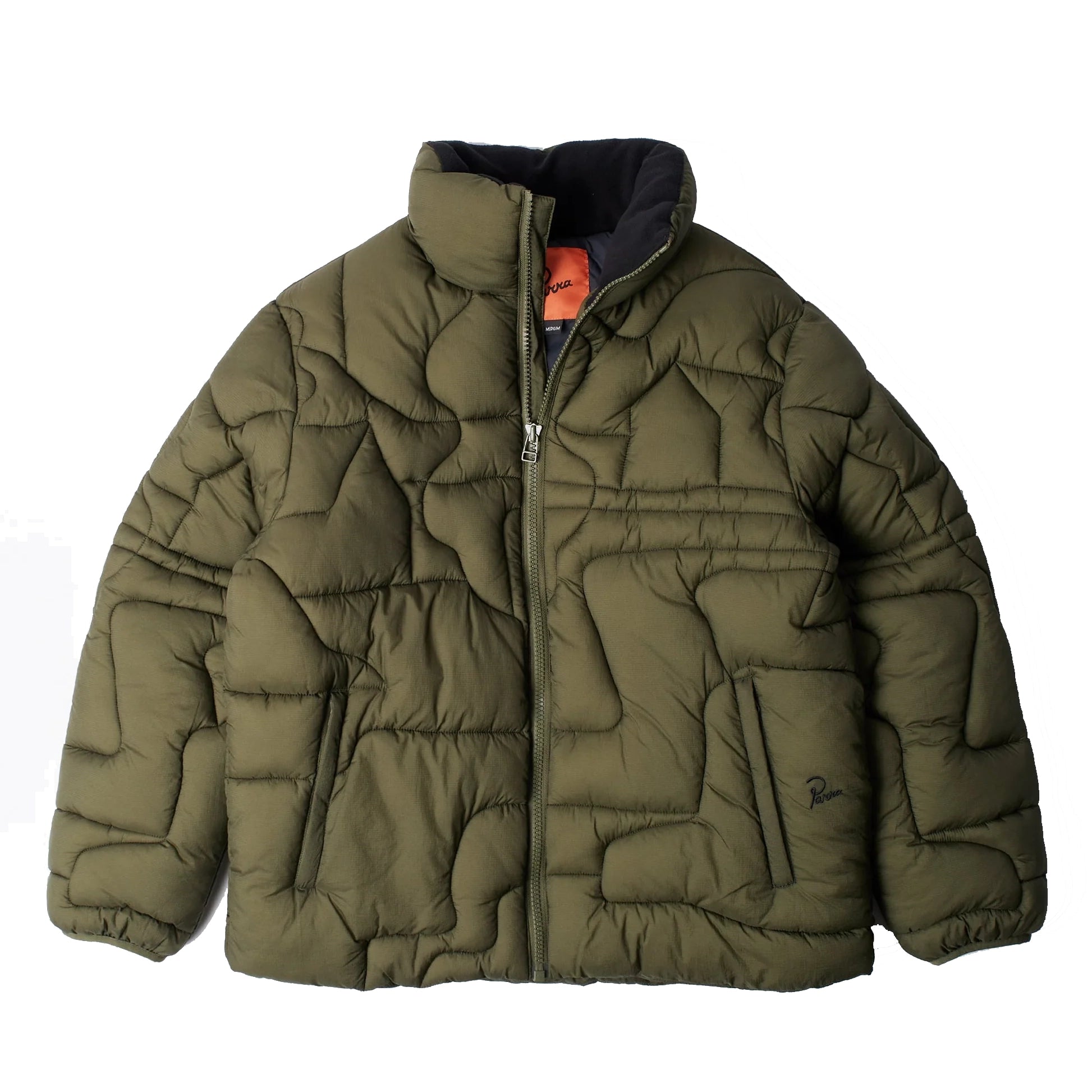 Parra Boring Village Puffer Jacket Green jackets Parra 