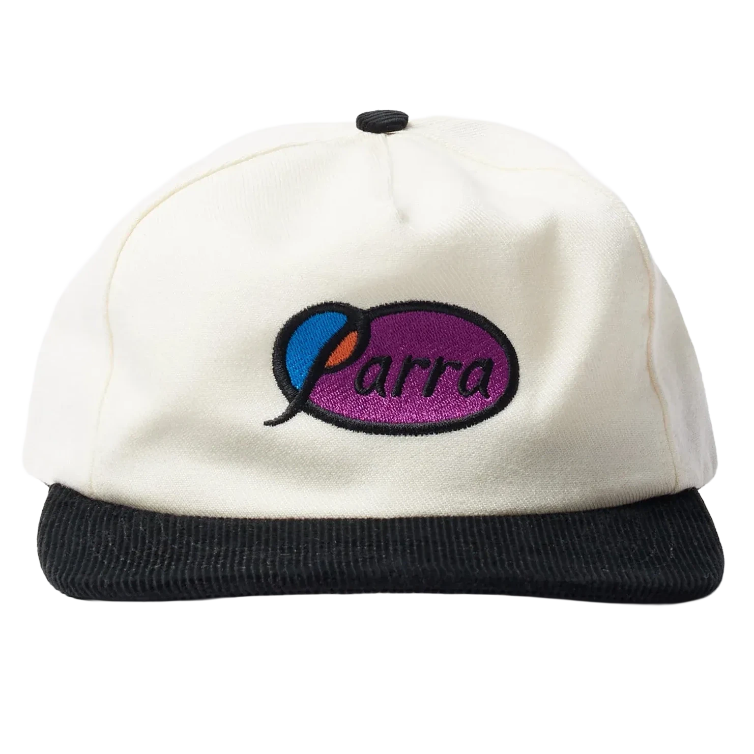Parra Circled Script Logo 5 Panel Hat Off White Hats Parra 