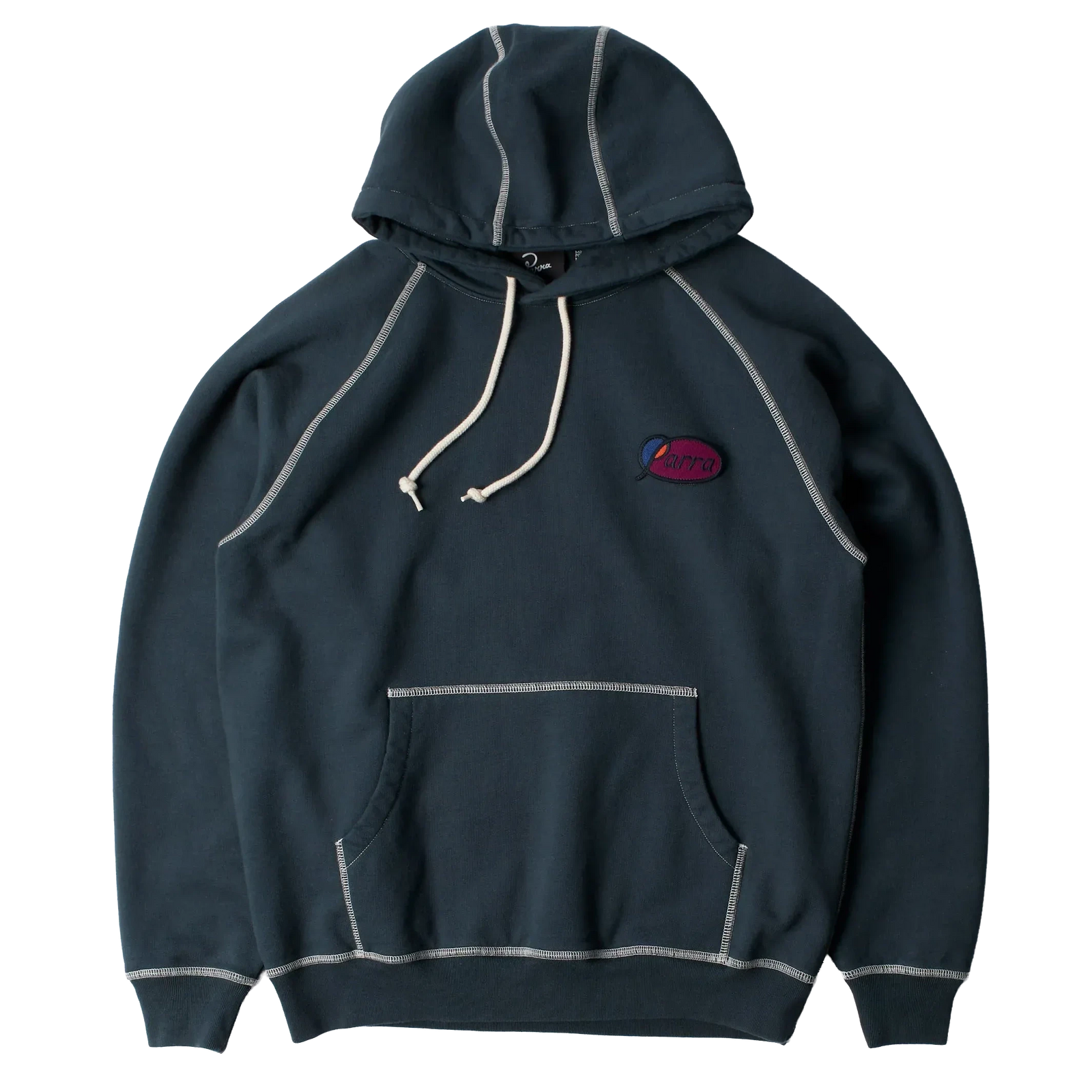 Parra Circled Script Logo Hoodie Dark Blue hoodies Parra 