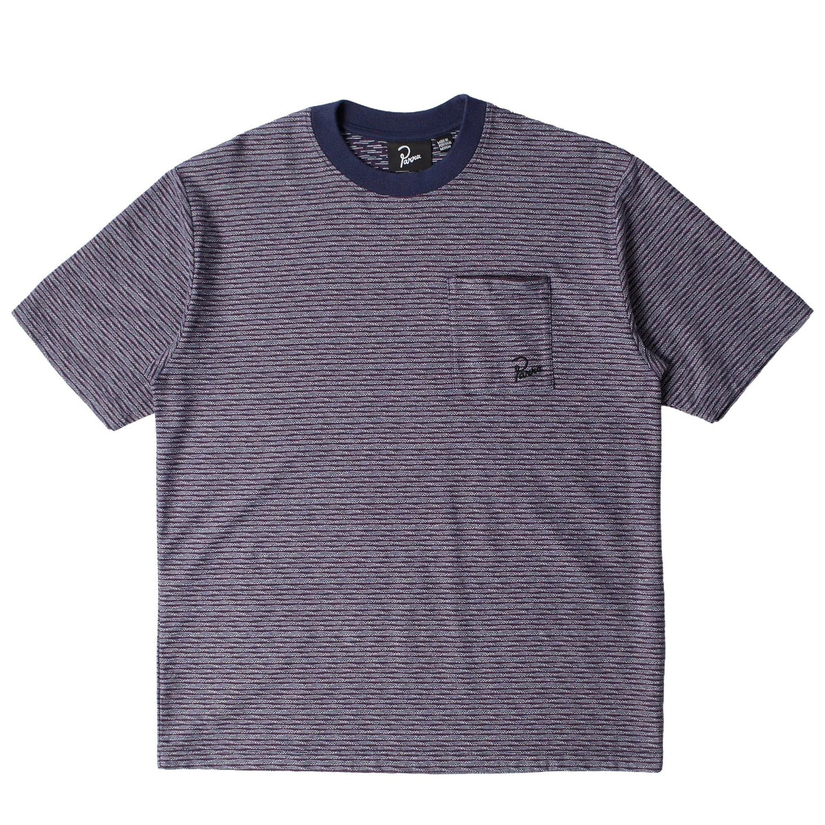 Parra Crooked Stripe Tee Blue Tees Parra 