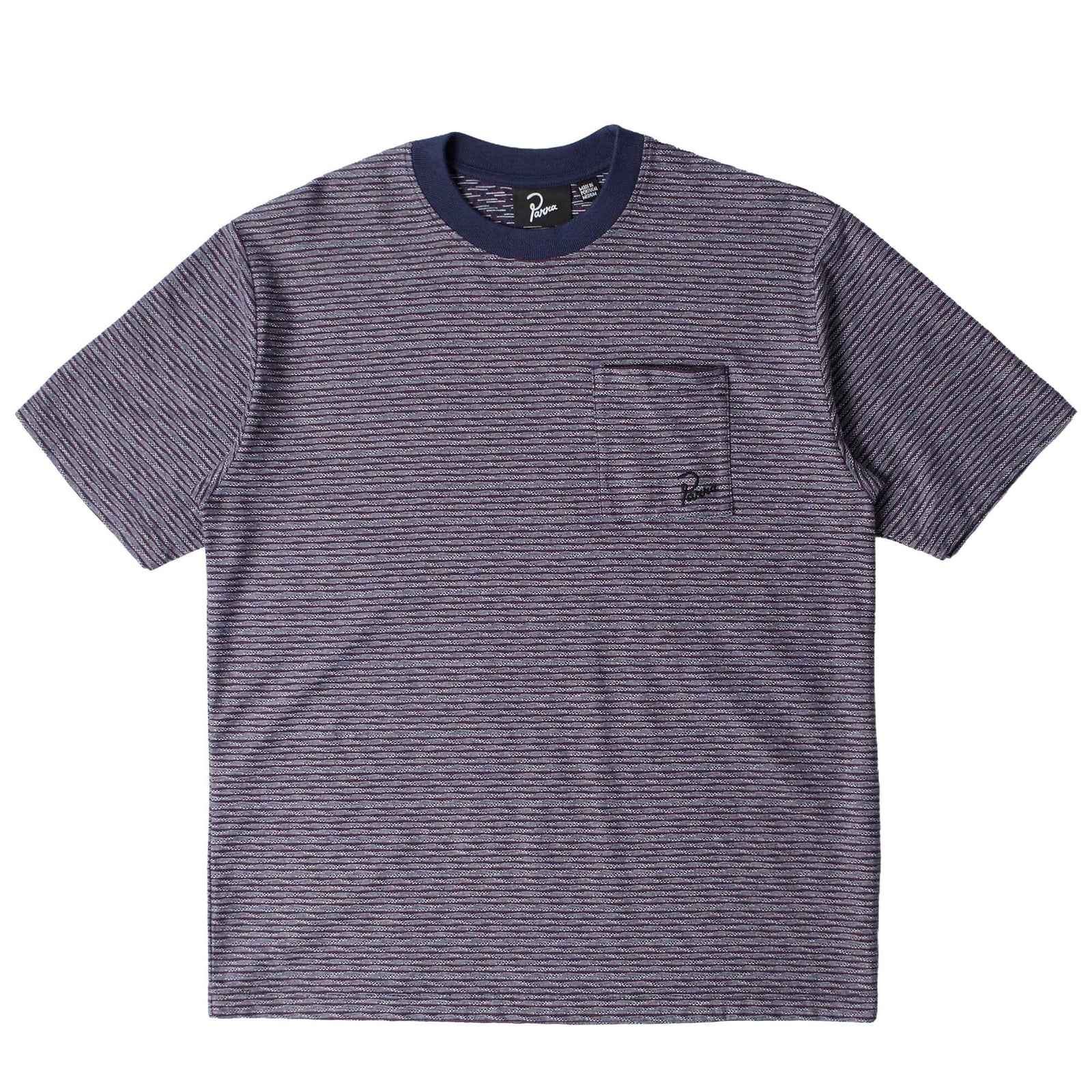 Parra Crooked Stripe Tee Blue Tees Parra 