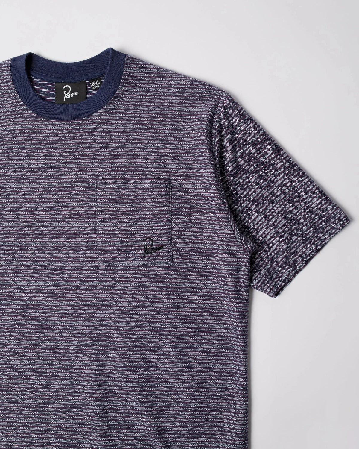 Parra Crooked Stripe Tee Blue Tees Parra 