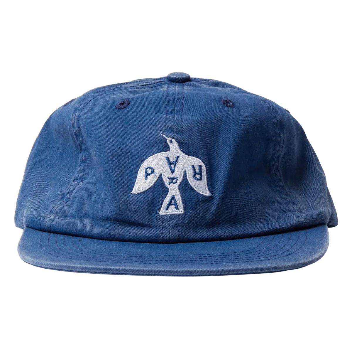 Parra Crow Logo 6 Panel Hat Blue Hats Parra 