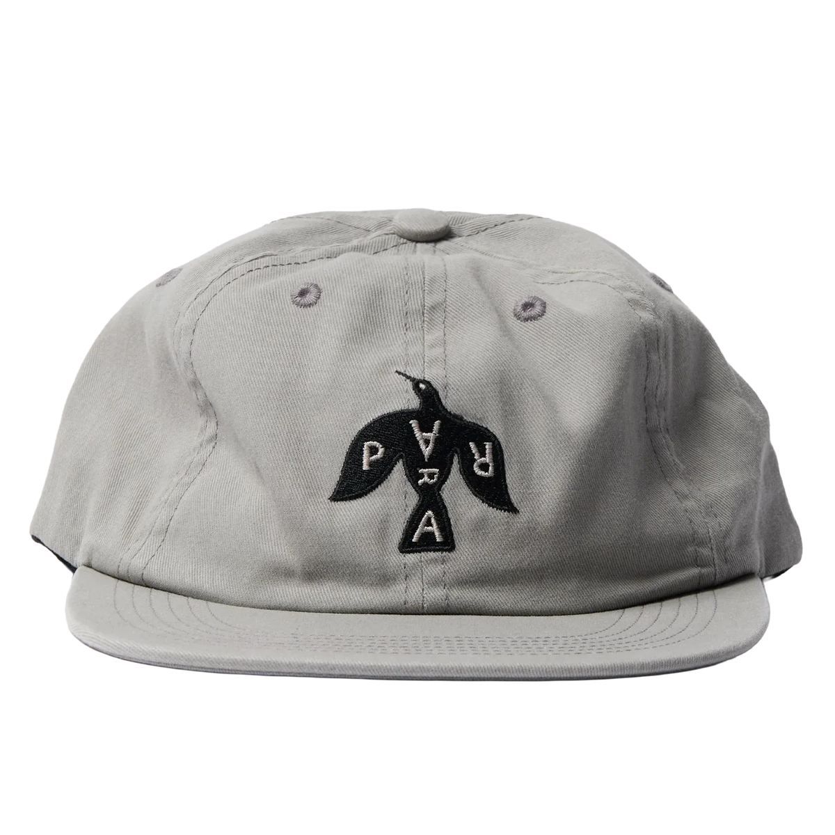 Parra Crow Logo 6 Panel Hat Grey Hats Parra 