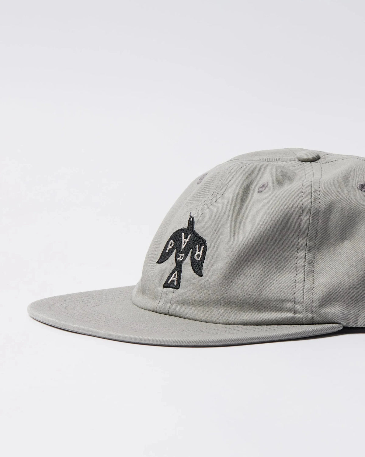 Parra Crow Logo 6 Panel Hat Grey Hats Parra 
