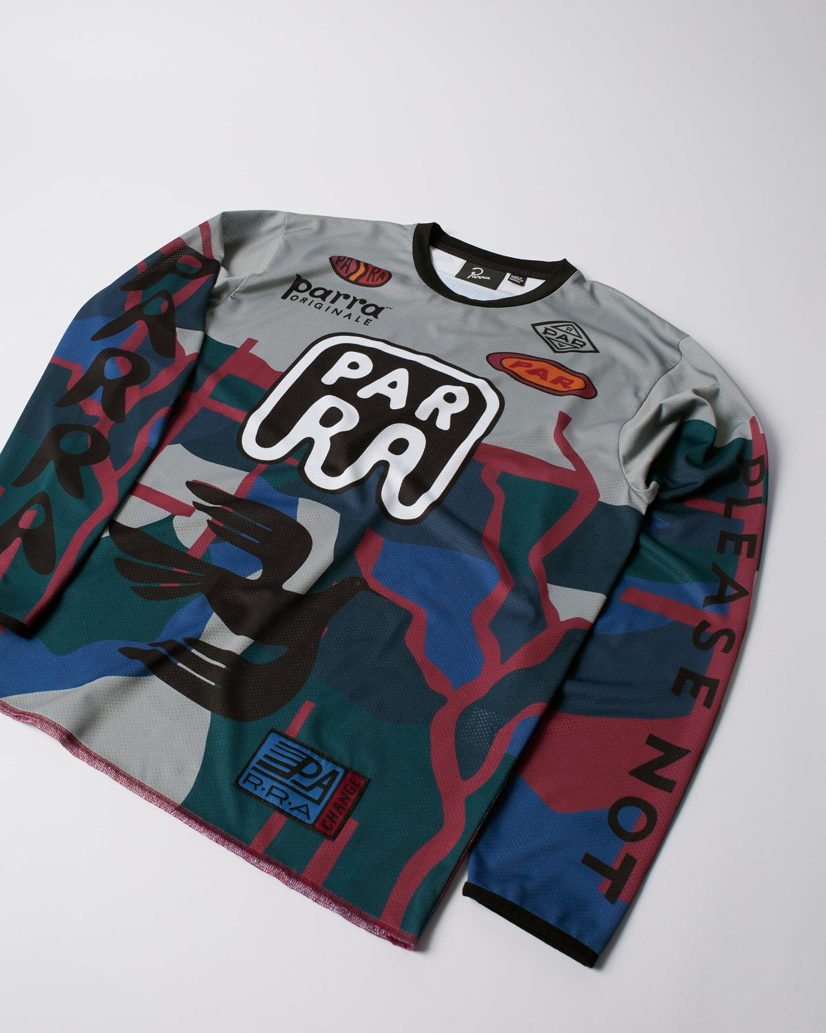 Parra Dirt Jumper L/S Jersey Top Grey Tees Parra 