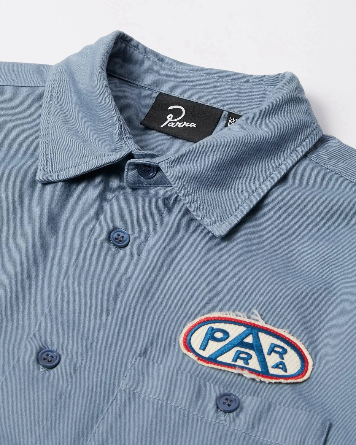 Parra Gas Station Short Sleeve Shirt Blue shirts Parra 