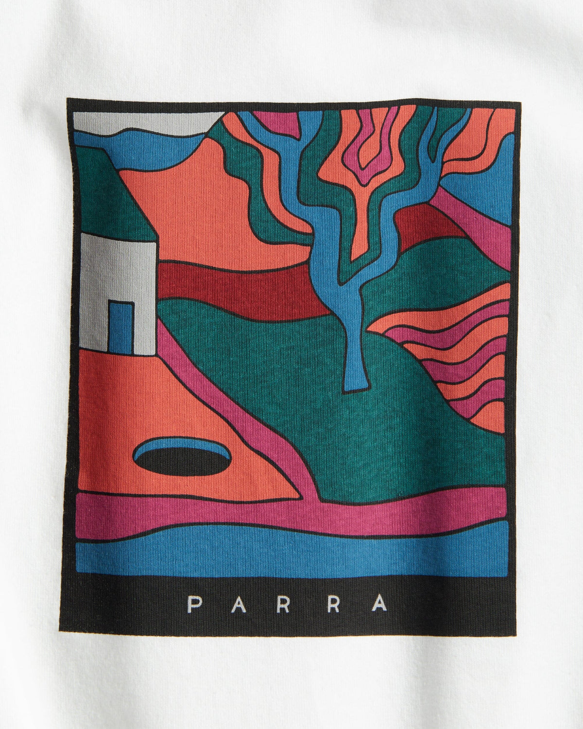 Parra Hole in the Yard Tee White Tees Parra 