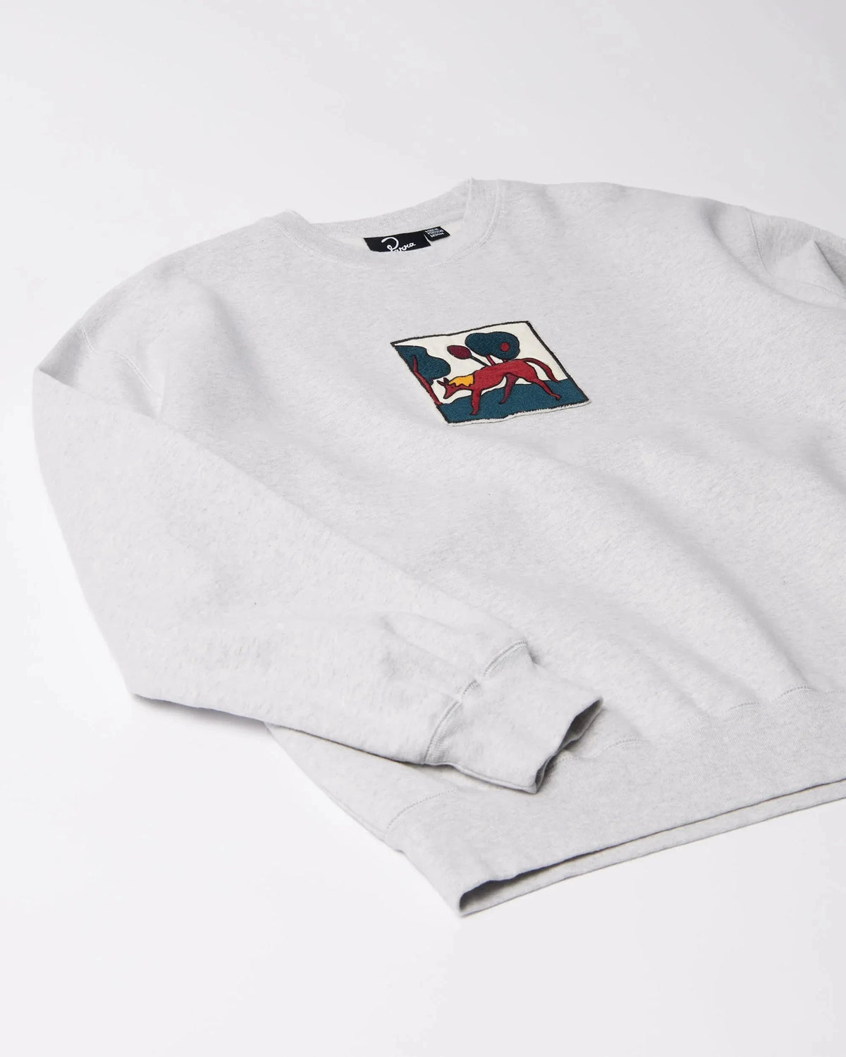 Parra Long Lost Leg Crew Neck Sweatshirt Heather Grey crewnecks Parra 