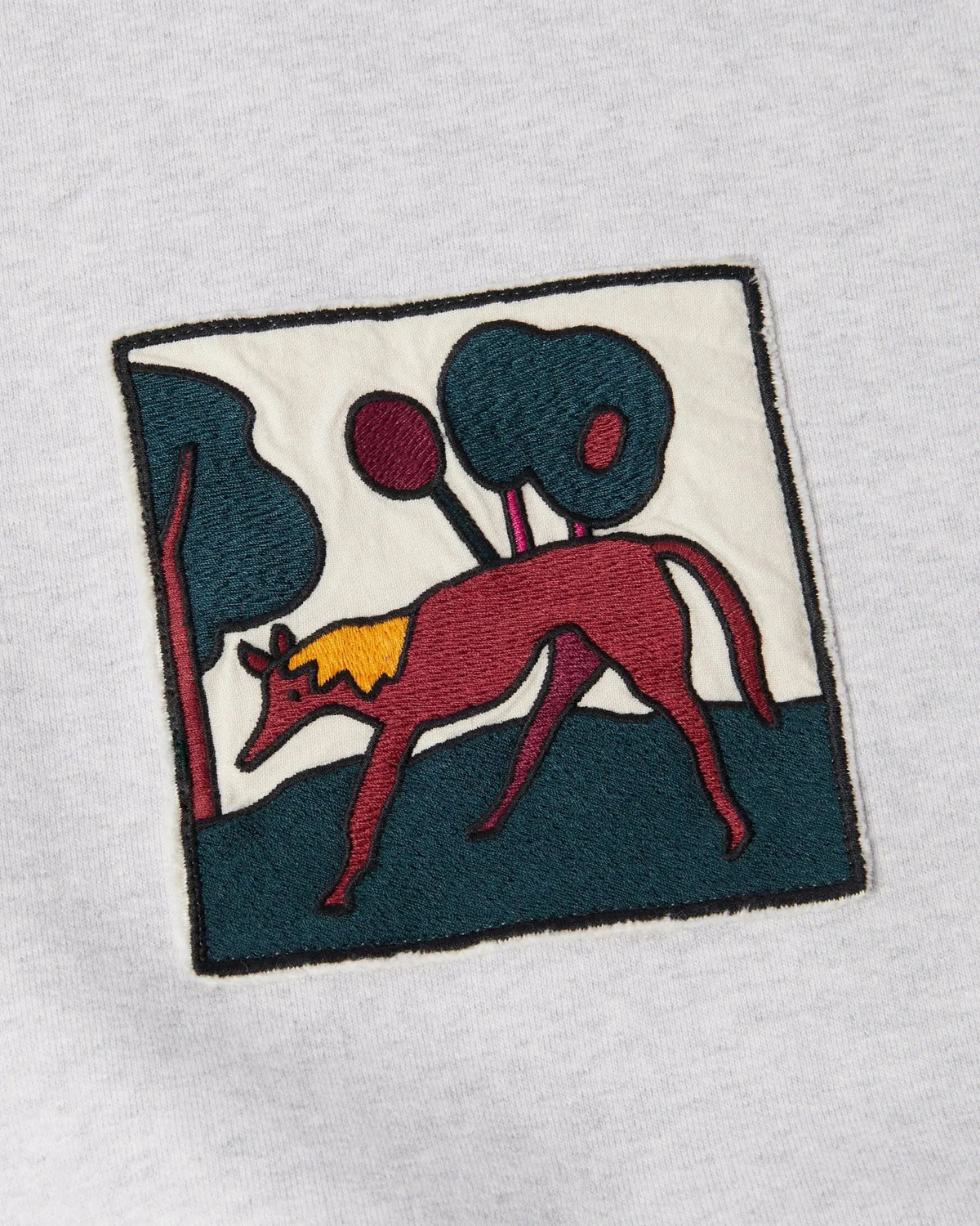 Parra Long Lost Leg Crew Neck Sweatshirt Heather Grey crewnecks Parra 