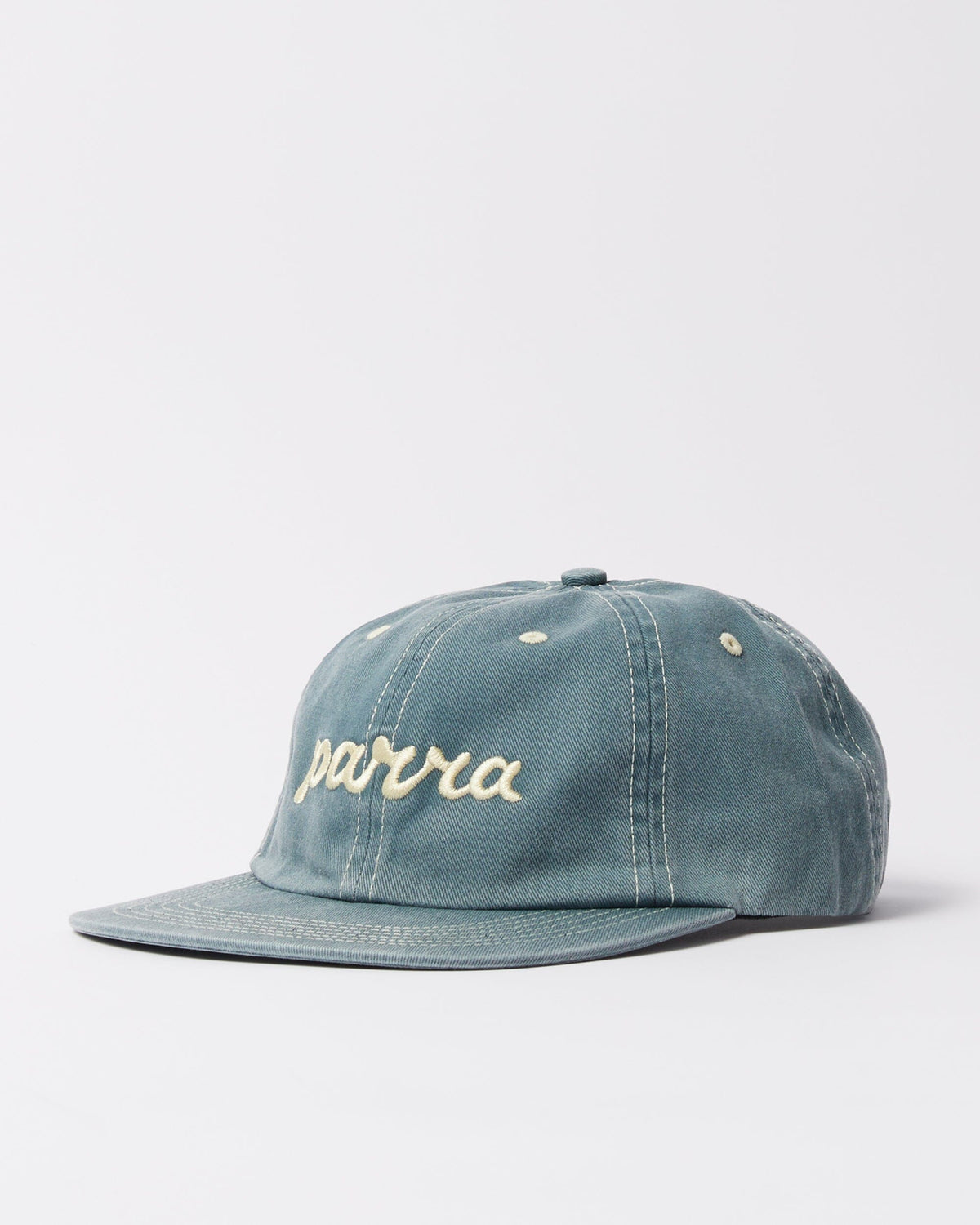 Parra Lowercase Script Logo 6 Panel Hat Blue hats Parra 