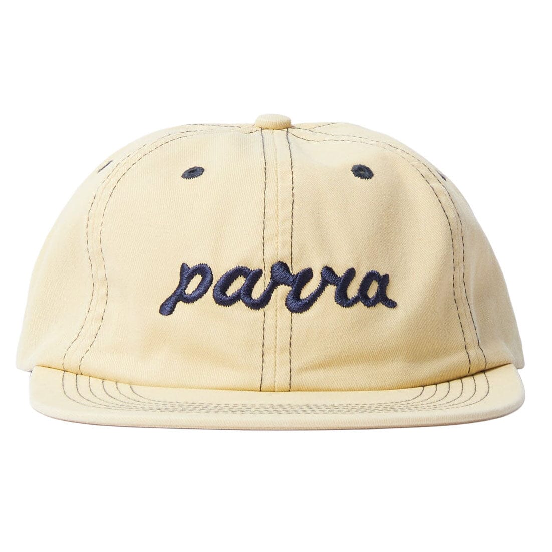Parra Lowercase Script Logo 6 Panel Hat Natural hats Parra 
