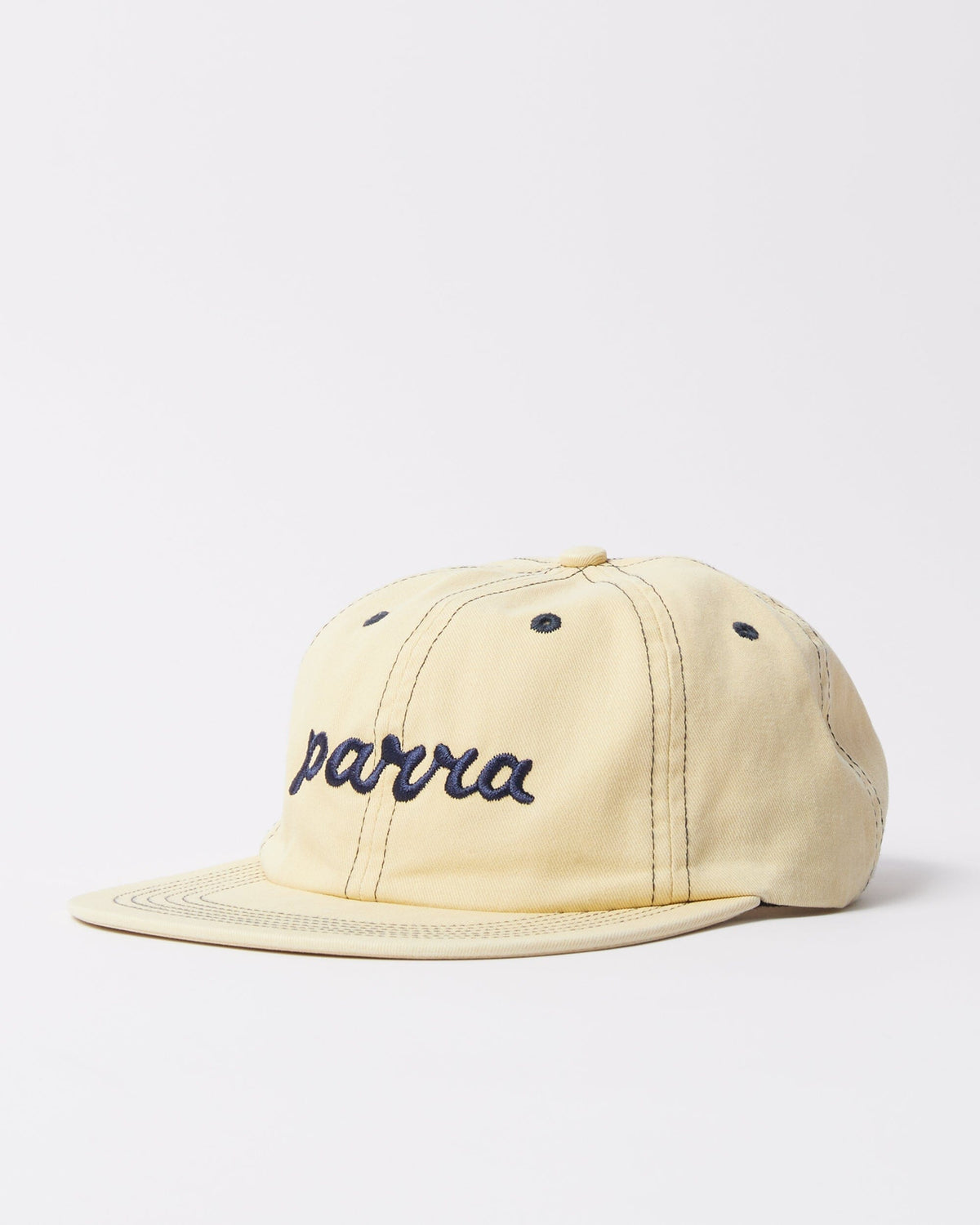 Parra Lowercase Script Logo 6 Panel Hat Natural hats Parra 