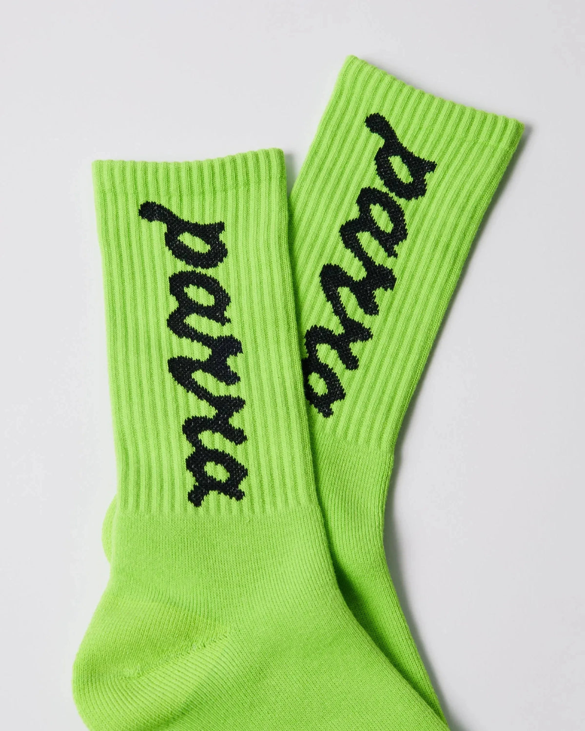 Parra Lowercase Script Logo Crew Socks Acid Green socks Parra 