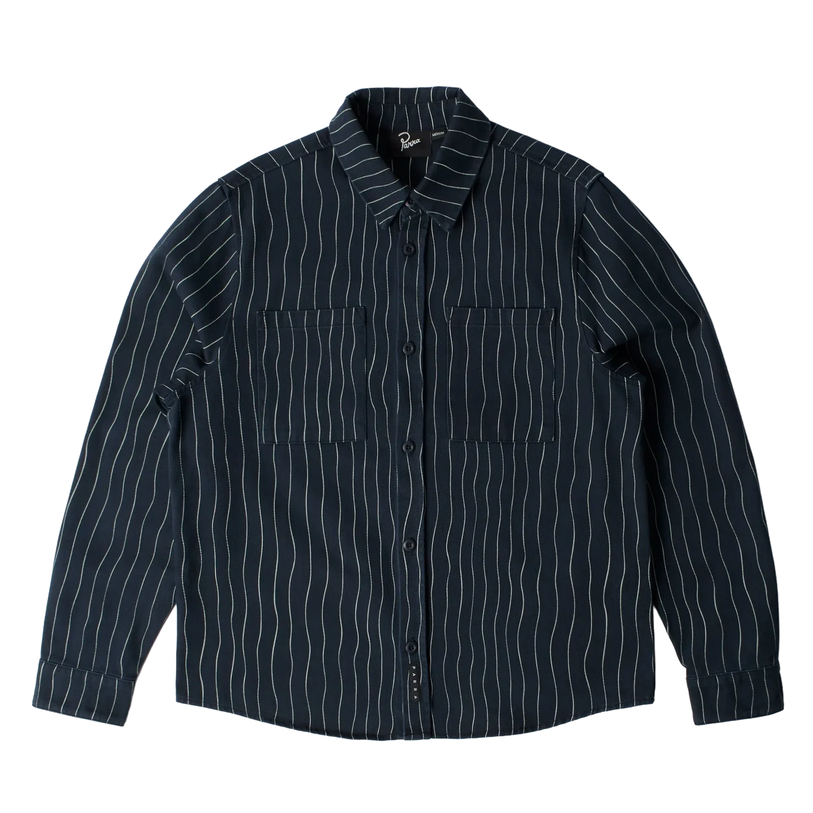 Parra Meandering Lines Shirt Navy Blue shirts Parra 