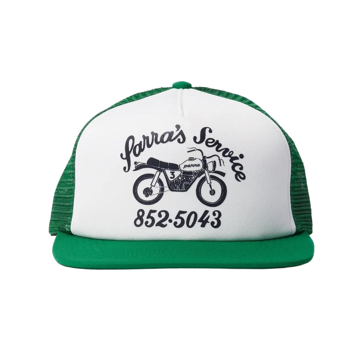 Parra Moto Service 5 Panel Hat Green hats Parra 