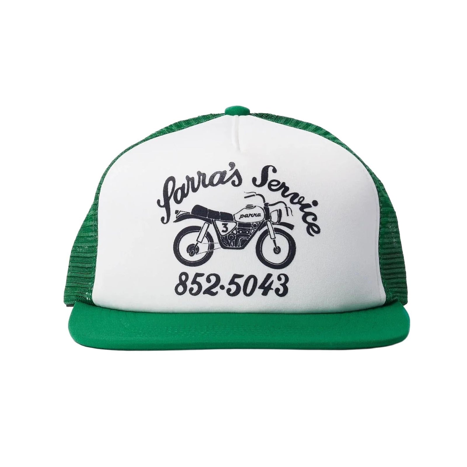Parra Moto Service 5 Panel Hat Green hats Parra 