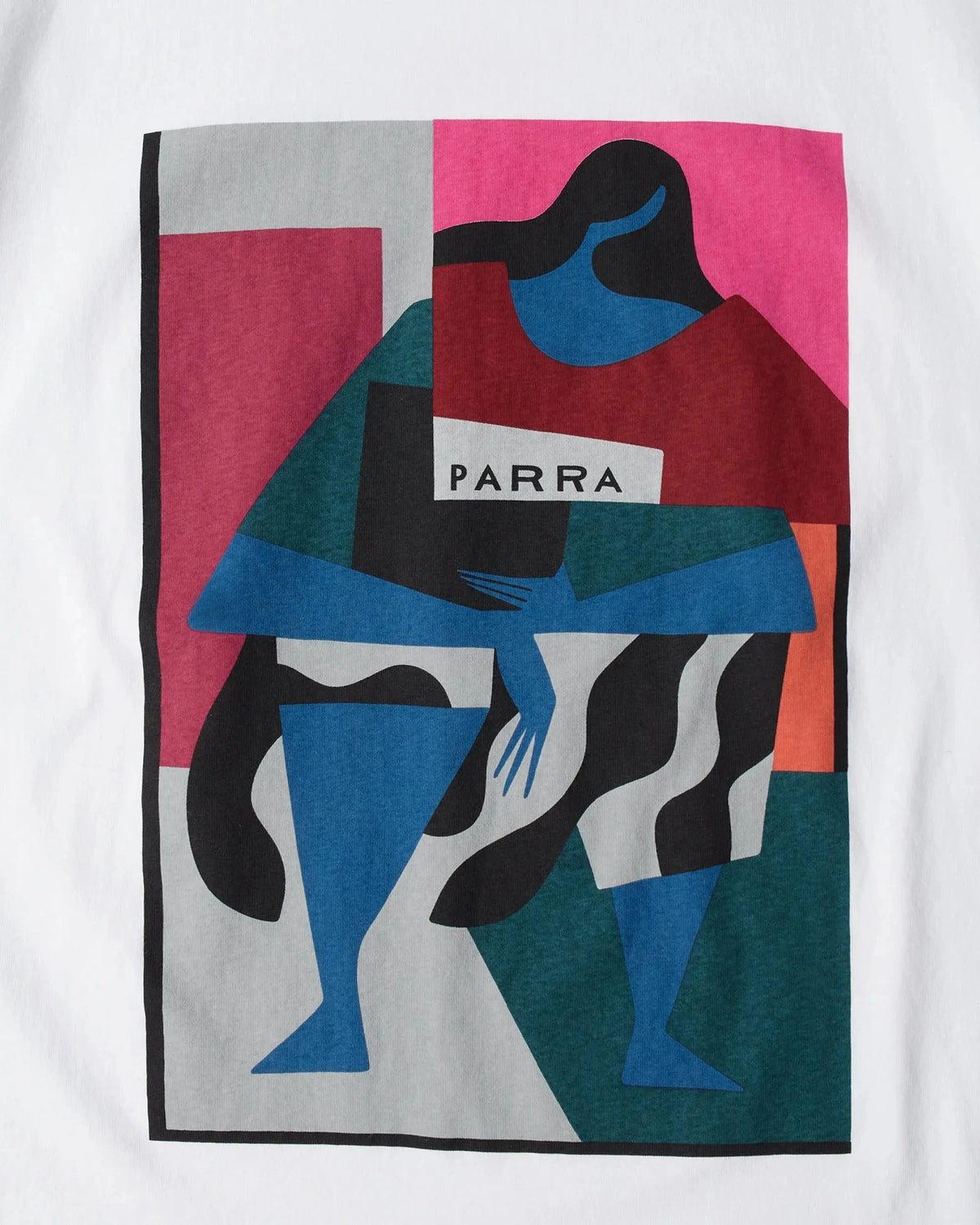 Parra Reading the Square Tee White Tees Parra 