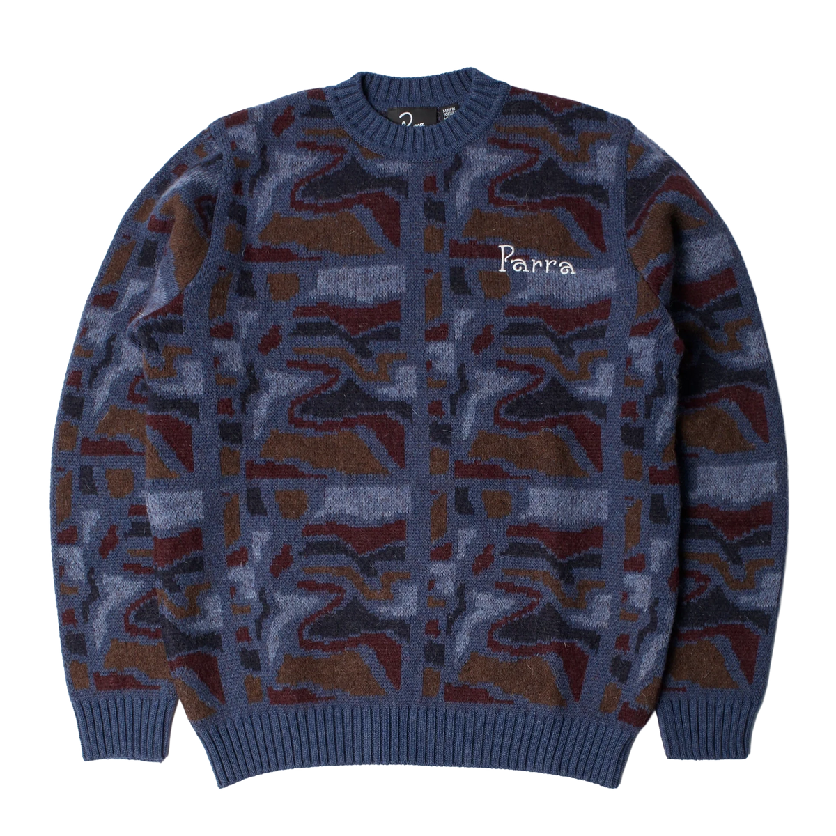 Parra Repeat FTP Booster Knitted Sweater Blue sweaters Parra 