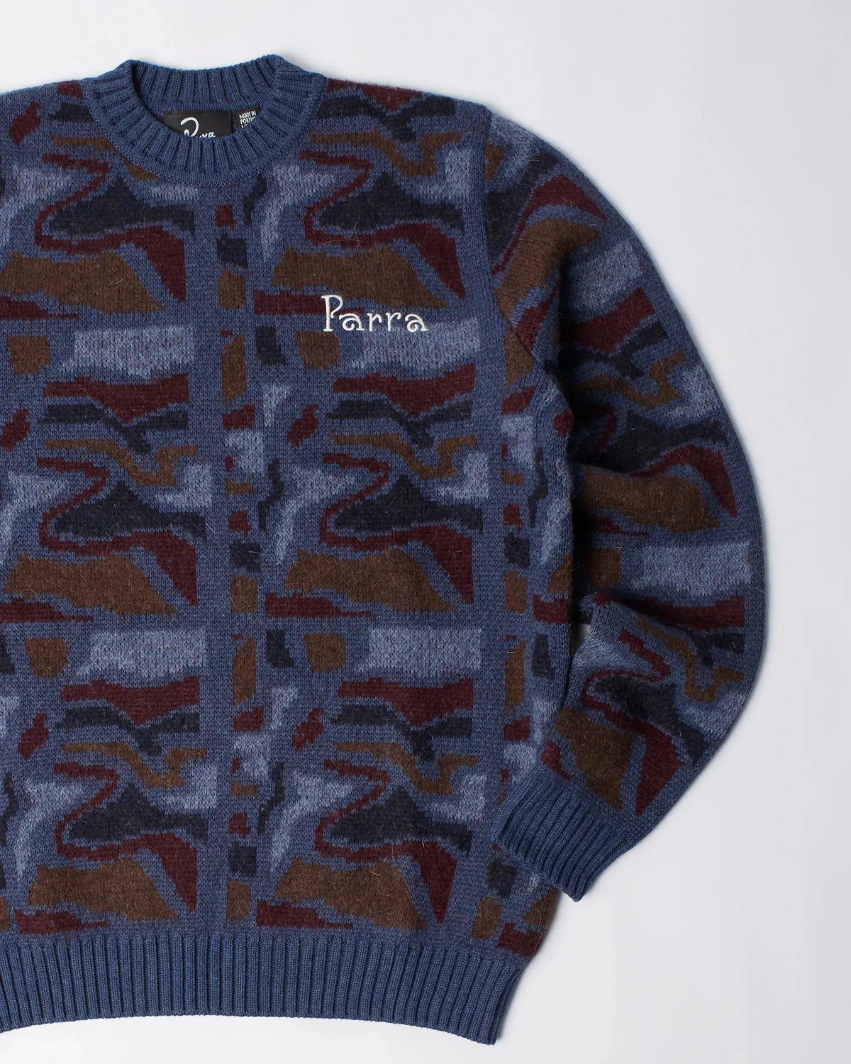 Parra Repeat FTP Booster Knitted Sweater Blue sweaters Parra 