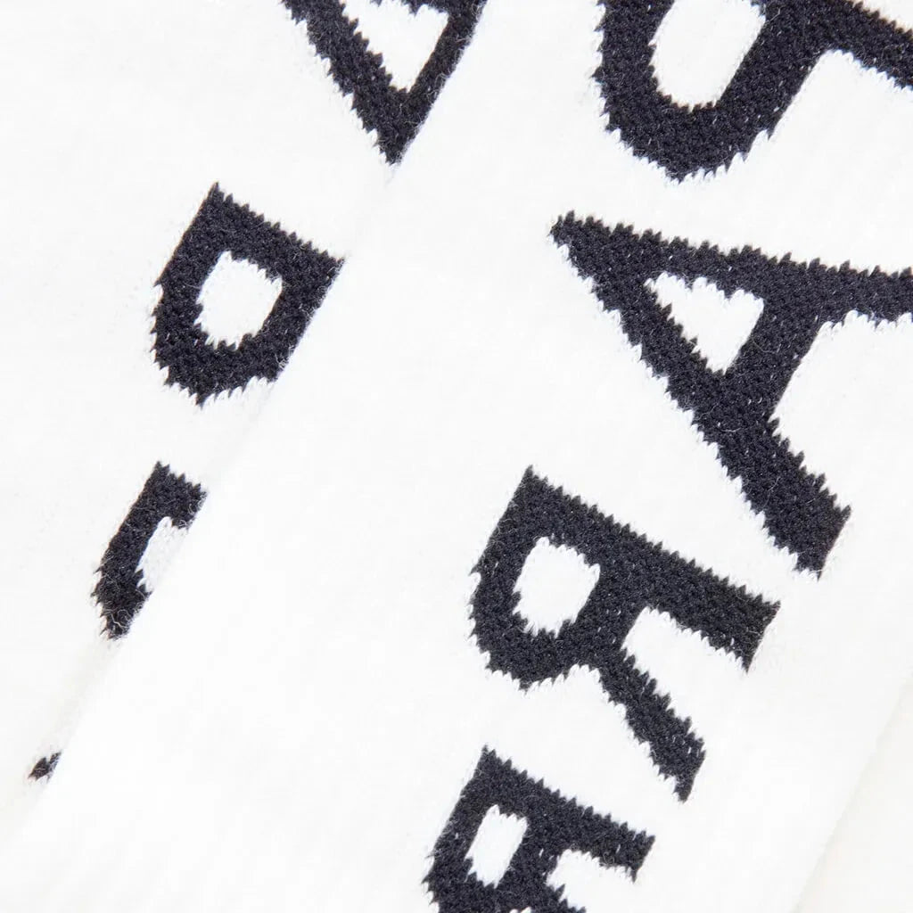 Parra Reversed Flag Logo Crew Socks White Socks Parra 