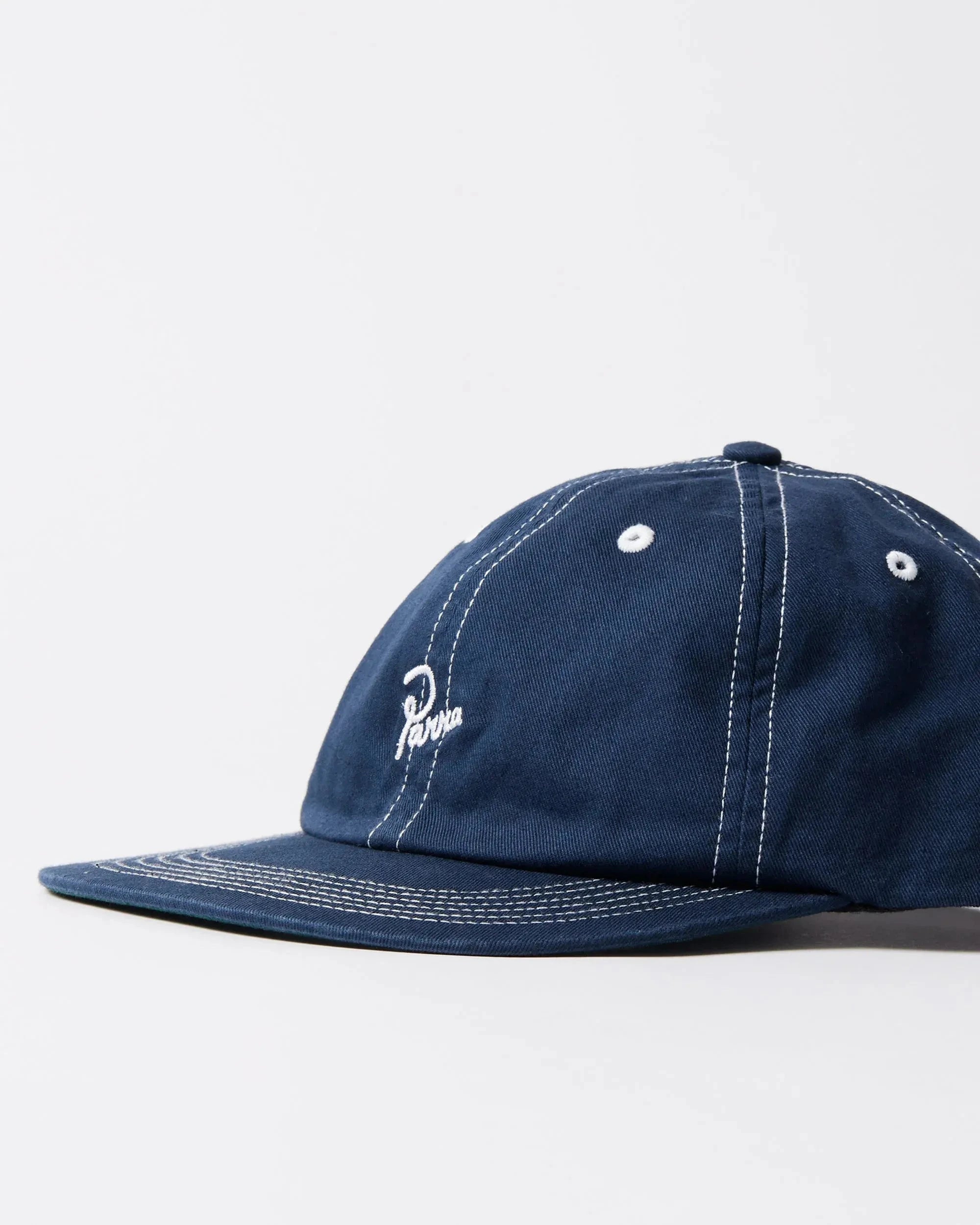 Parra Signature 6 Panel Hat Navy Blue - Coureur Goods Parra Signature 6 Panel Hat Navy Blue - Coureur Goods