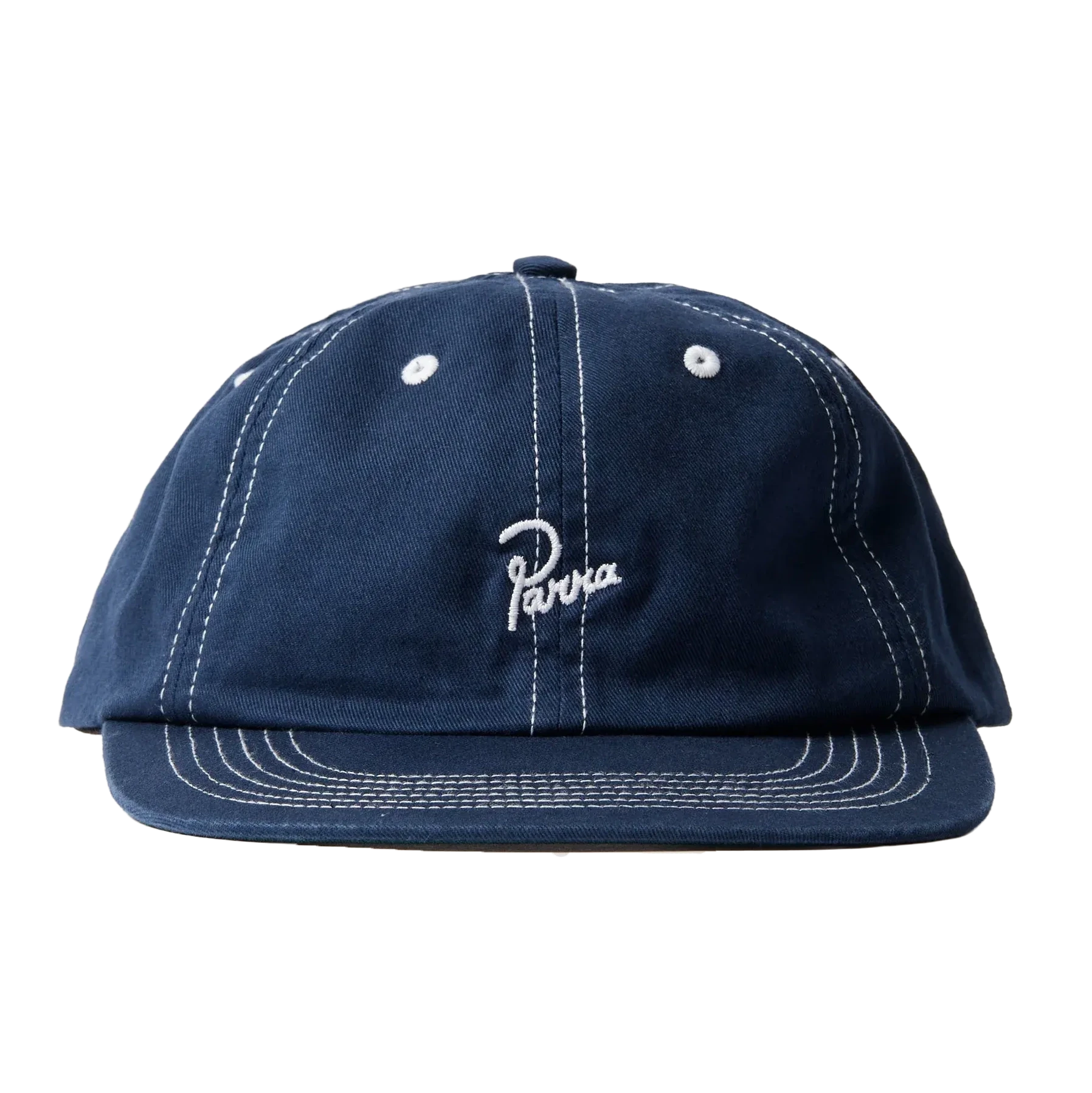 Parra Signature 6 Panel Hat Navy Blue - Coureur Goods Parra Signature 6 Panel Hat Navy Blue - Coureur Goods