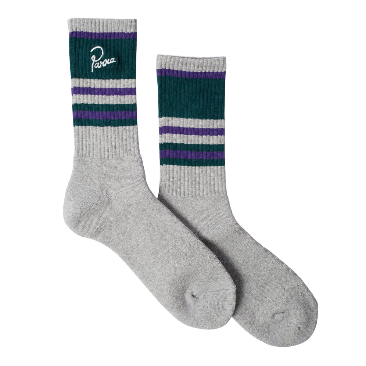 Parra Signature Striped Crew Socks F26 Grey socks Parra 
