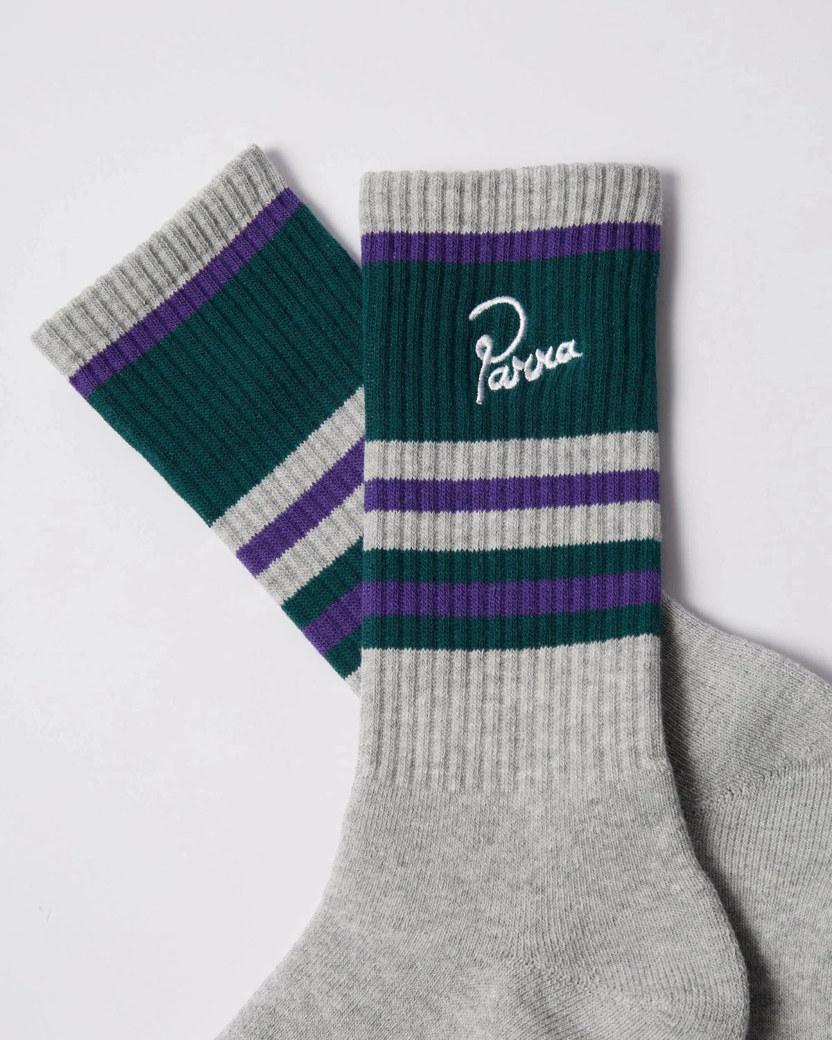 Parra Signature Striped Crew Socks F26 Grey socks Parra 