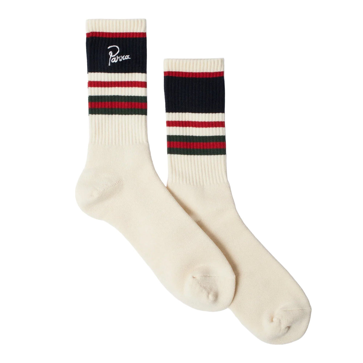 Parra Signature Striped Crew Socks F26 White socks Parra 
