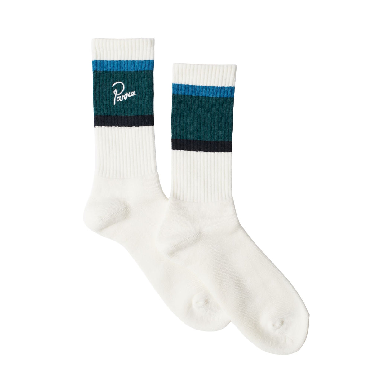 Parra Signature Striped Crew Socks Mallard Green Socks Parra 