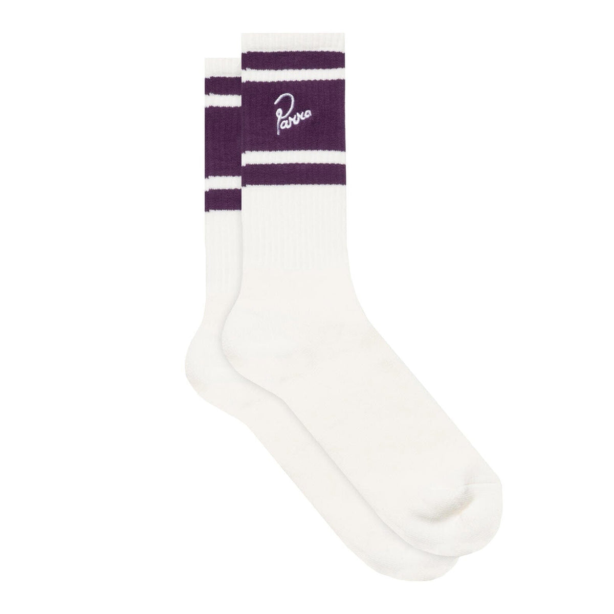 Parra Signature Striped Crew Socks Off White Socks Parra 