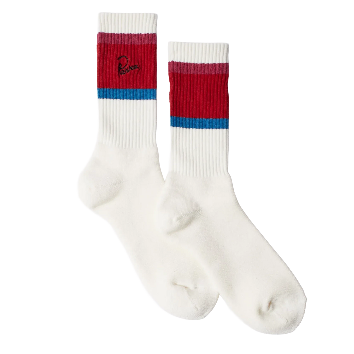 Parra Signature Striped Crew Socks Red Socks Parra 