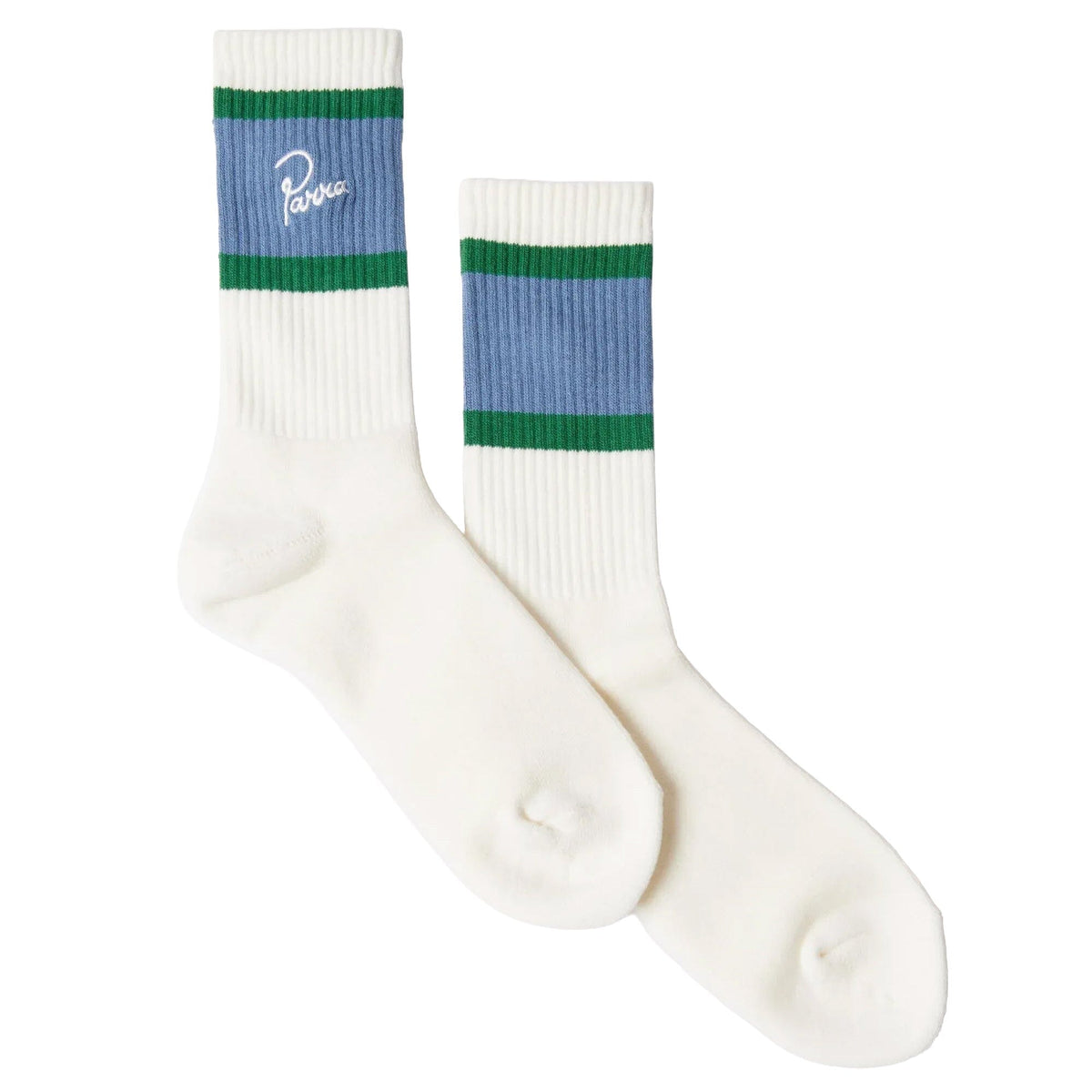 Parra Signature Striped Crew Socks SS26 White Socks Parra 