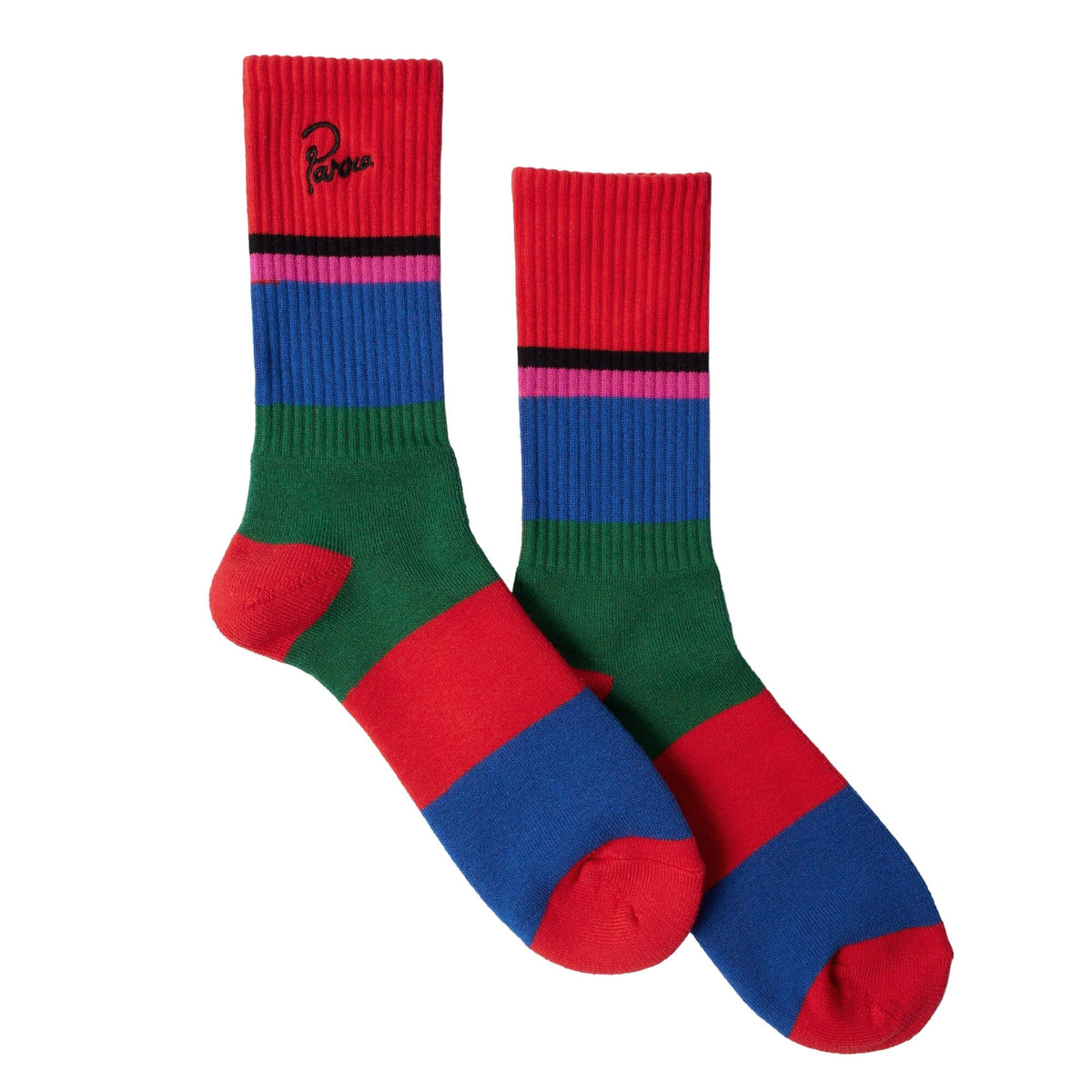 Parra Signature Striped Crew Socks W26 Red socks Parra 