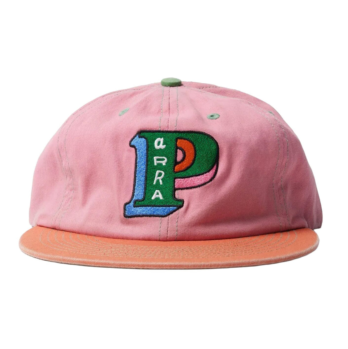 Parra Slanted P 6 Panel Hat Pink hats Parra 