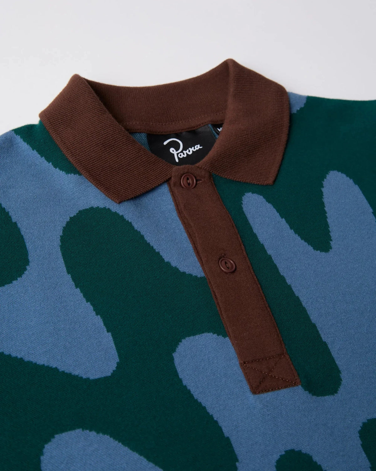 Parra Splashed Polo Shirt Pine Green shirts Parra 