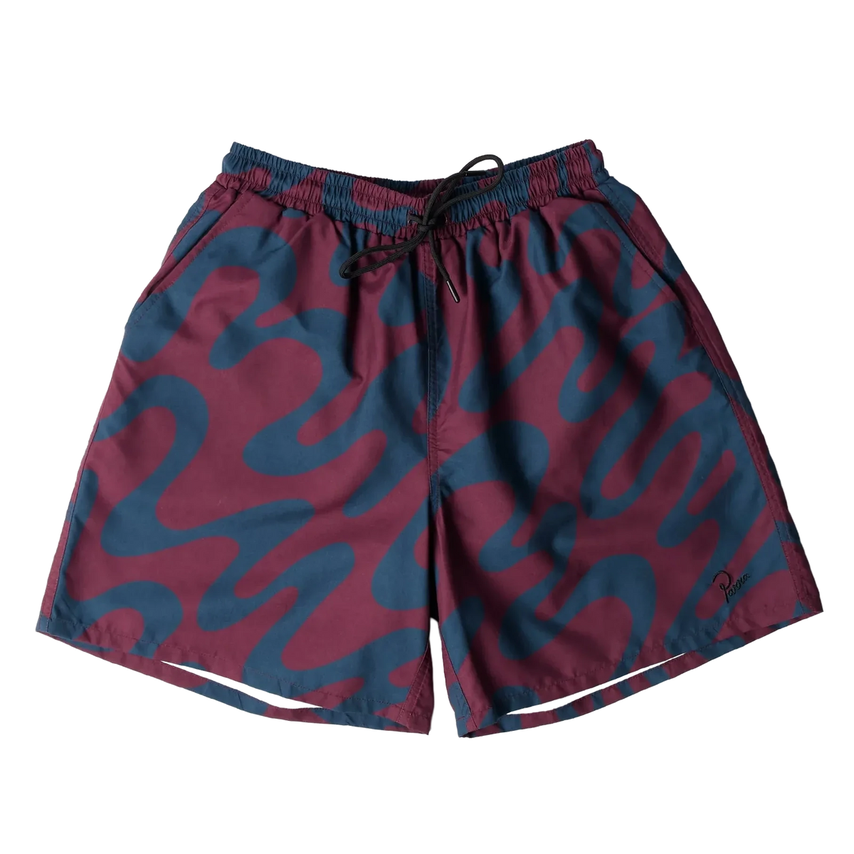 Parra Splashed Swim Shorts Burgundy Shorts Parra 