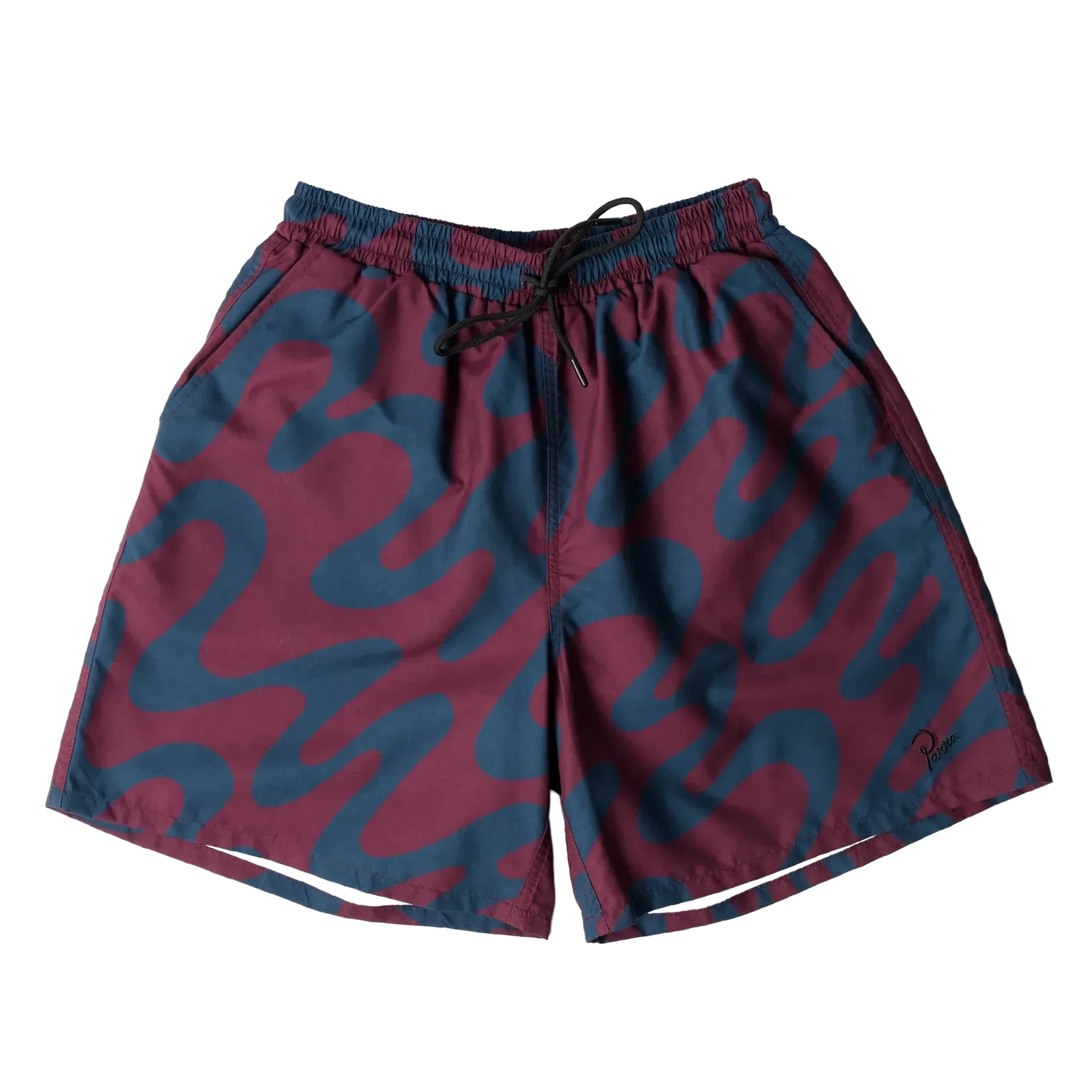 Parra Splashed Swim Shorts Burgundy Shorts Parra 