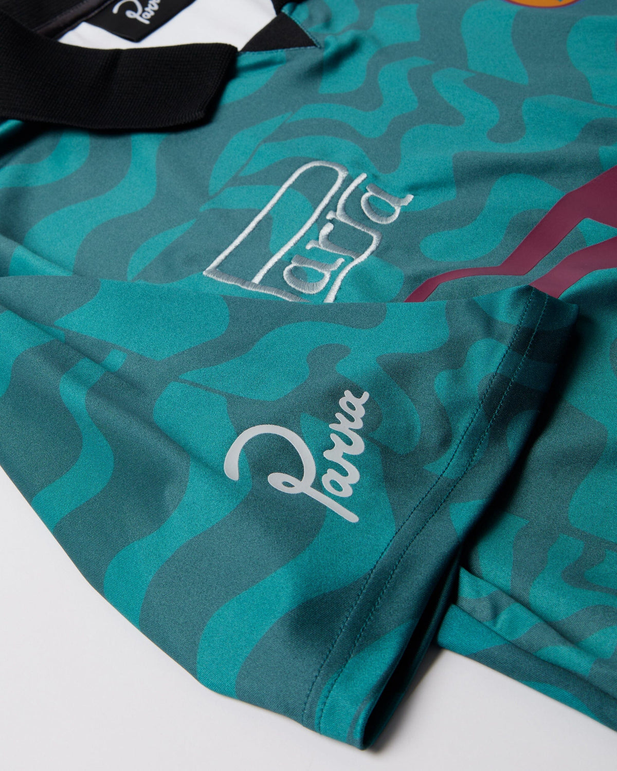 Parra Sports Flage Polo Shirt Deep Sea Green shirts Parra 