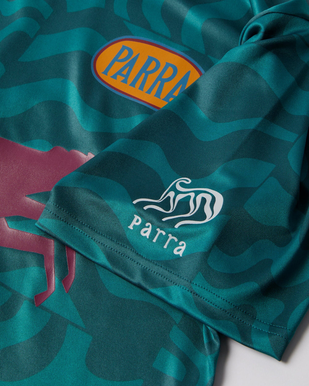 Parra Sports Flage Polo Shirt Deep Sea Green shirts Parra 