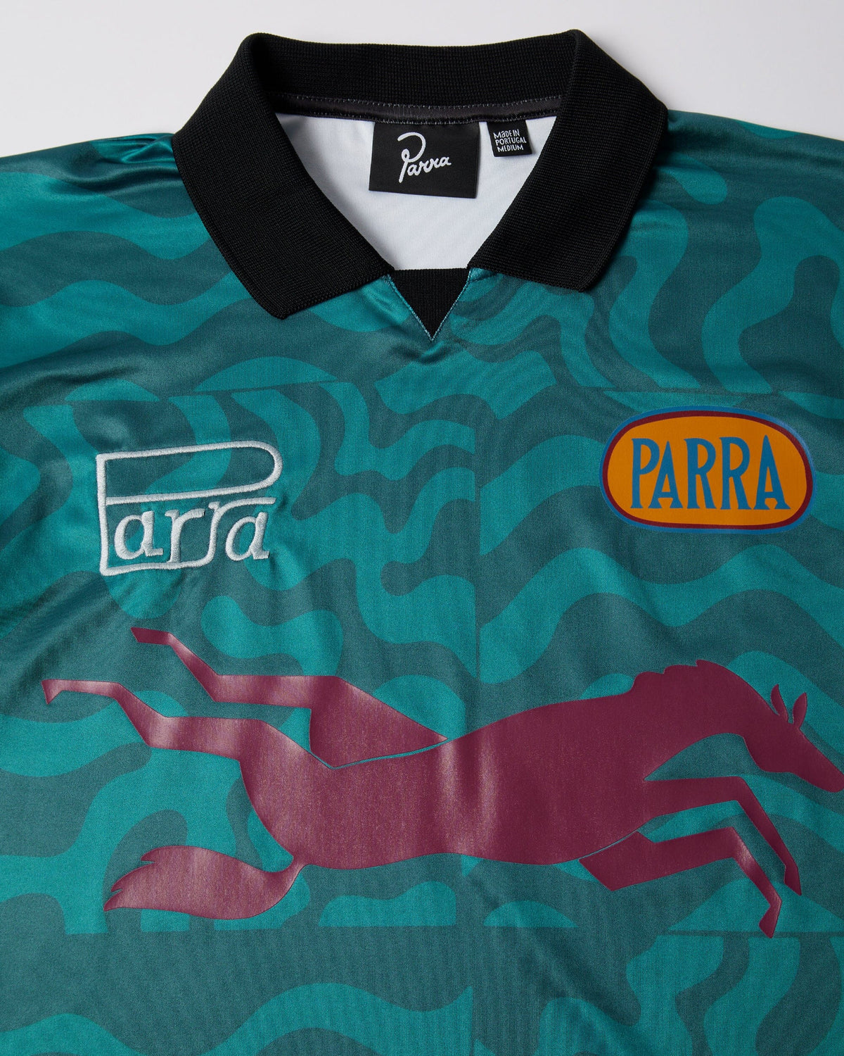 Parra Sports Flage Polo Shirt Deep Sea Green shirts Parra 