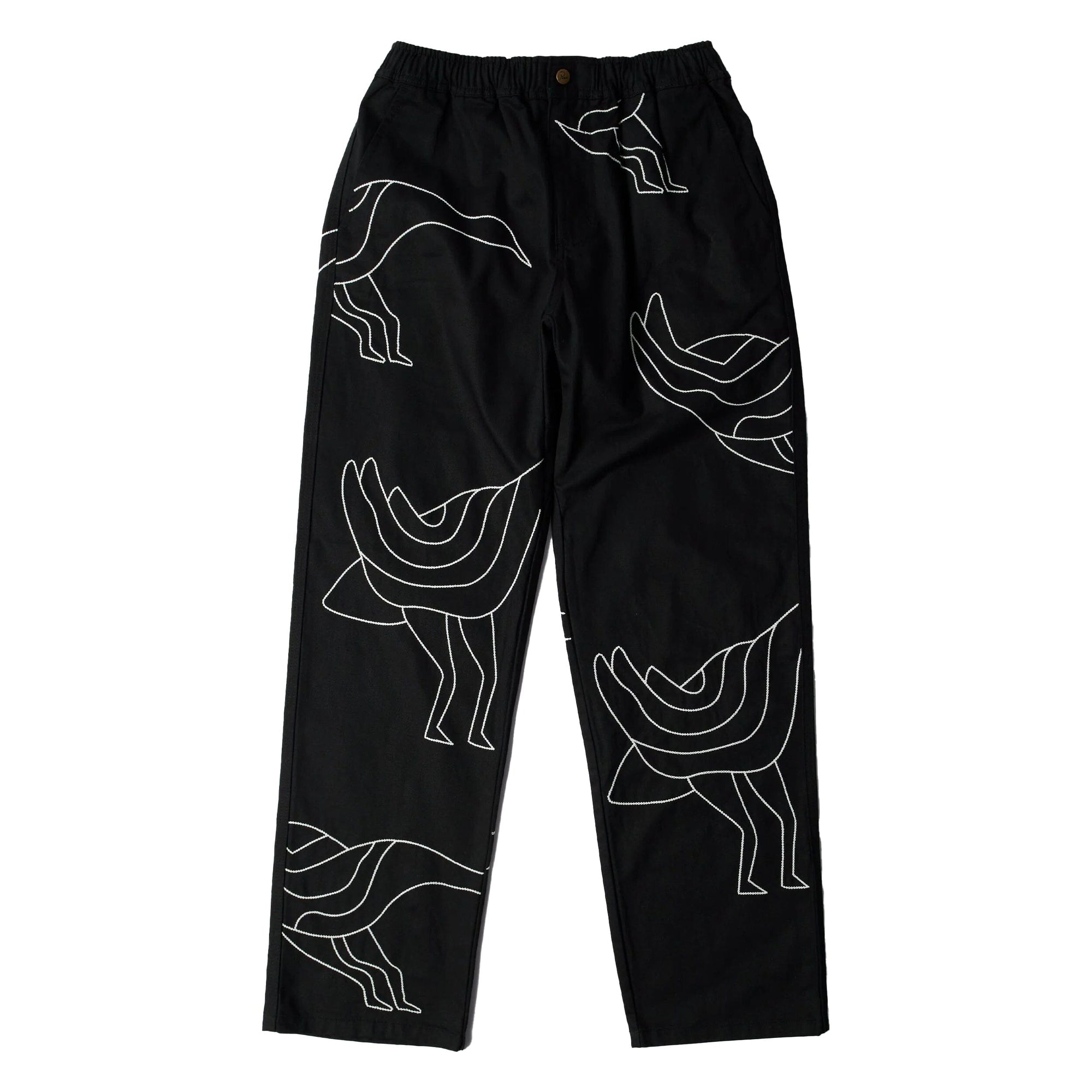 Parra Stitched Up Duck Pants Black Pants Parra 