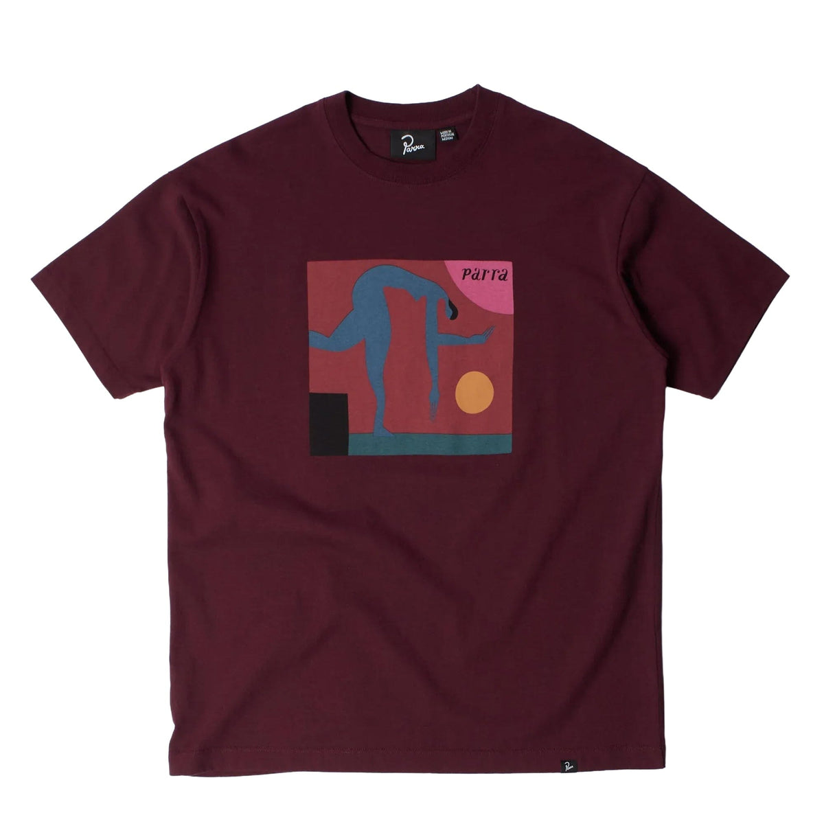 Parra Tripped Up Tee Dark Red tees Parra 