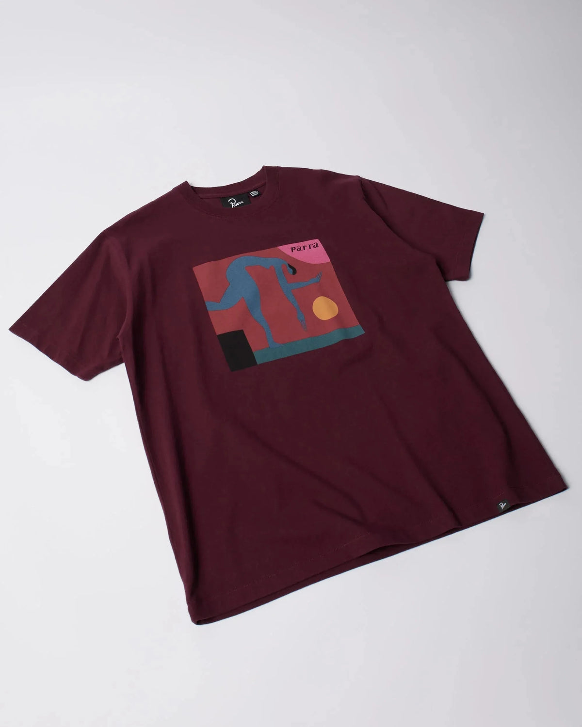 Parra Tripped Up Tee Dark Red tees Parra 